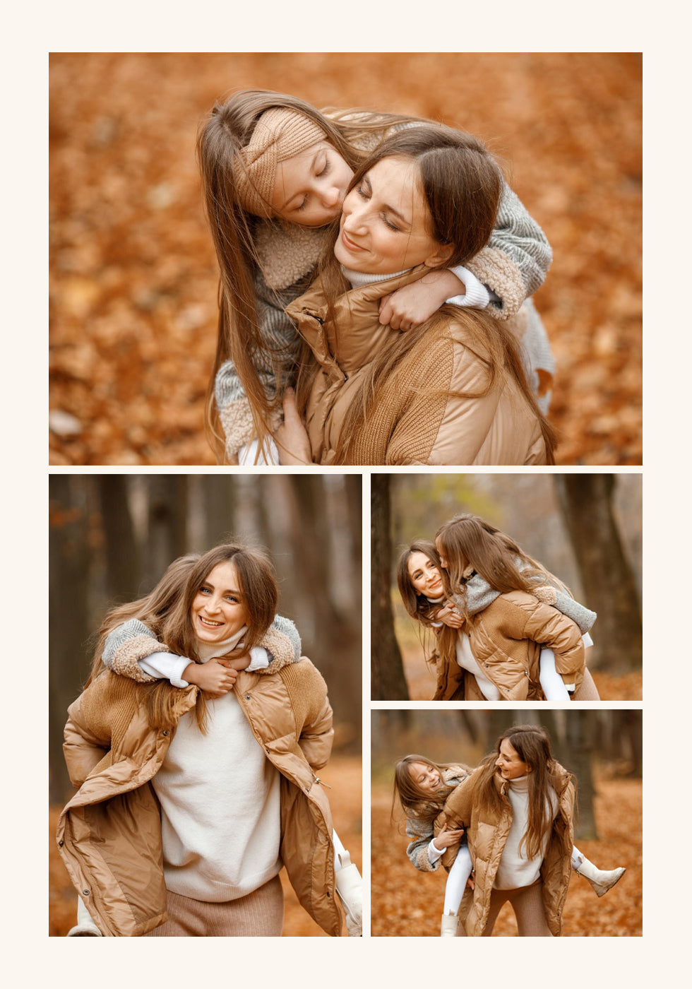 Mother and Daughter Personalized Photo Collage Poster