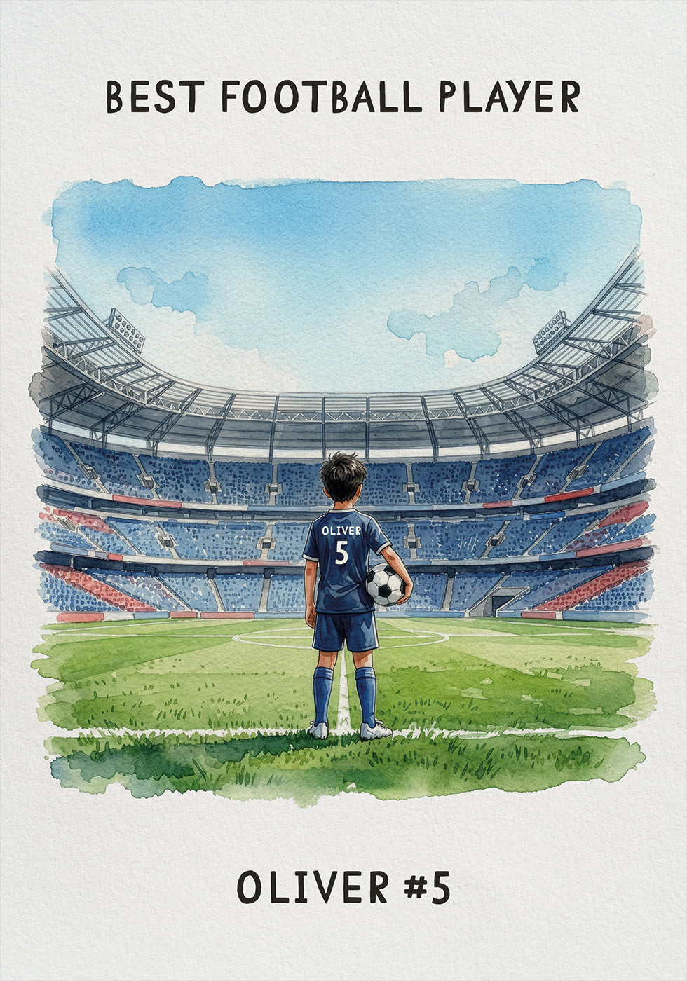 Youth football Boy Personal Poster