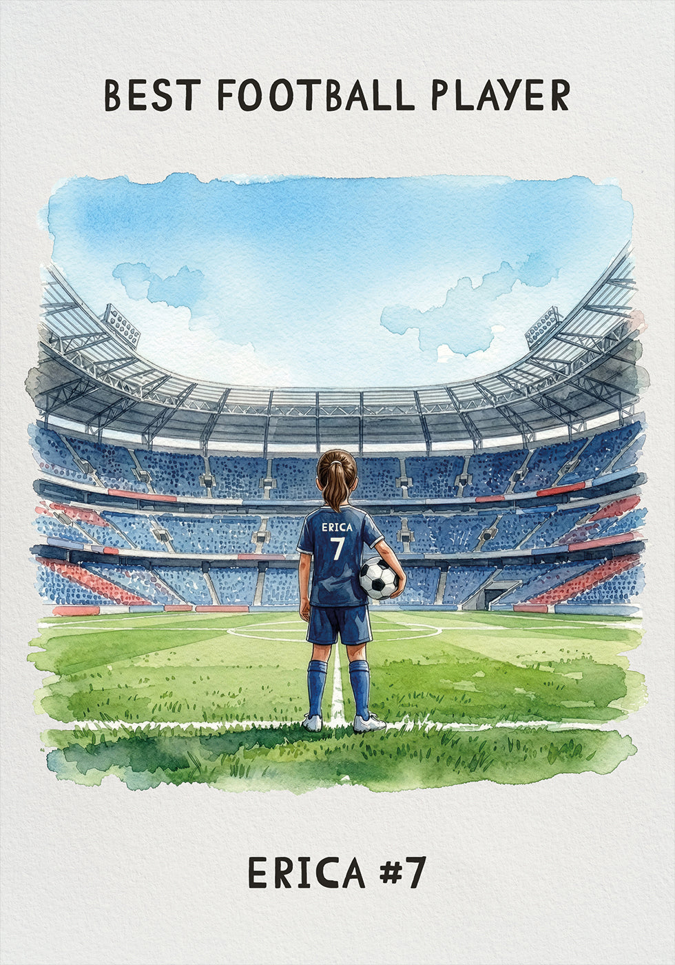 Youth football Girl Personal Poster