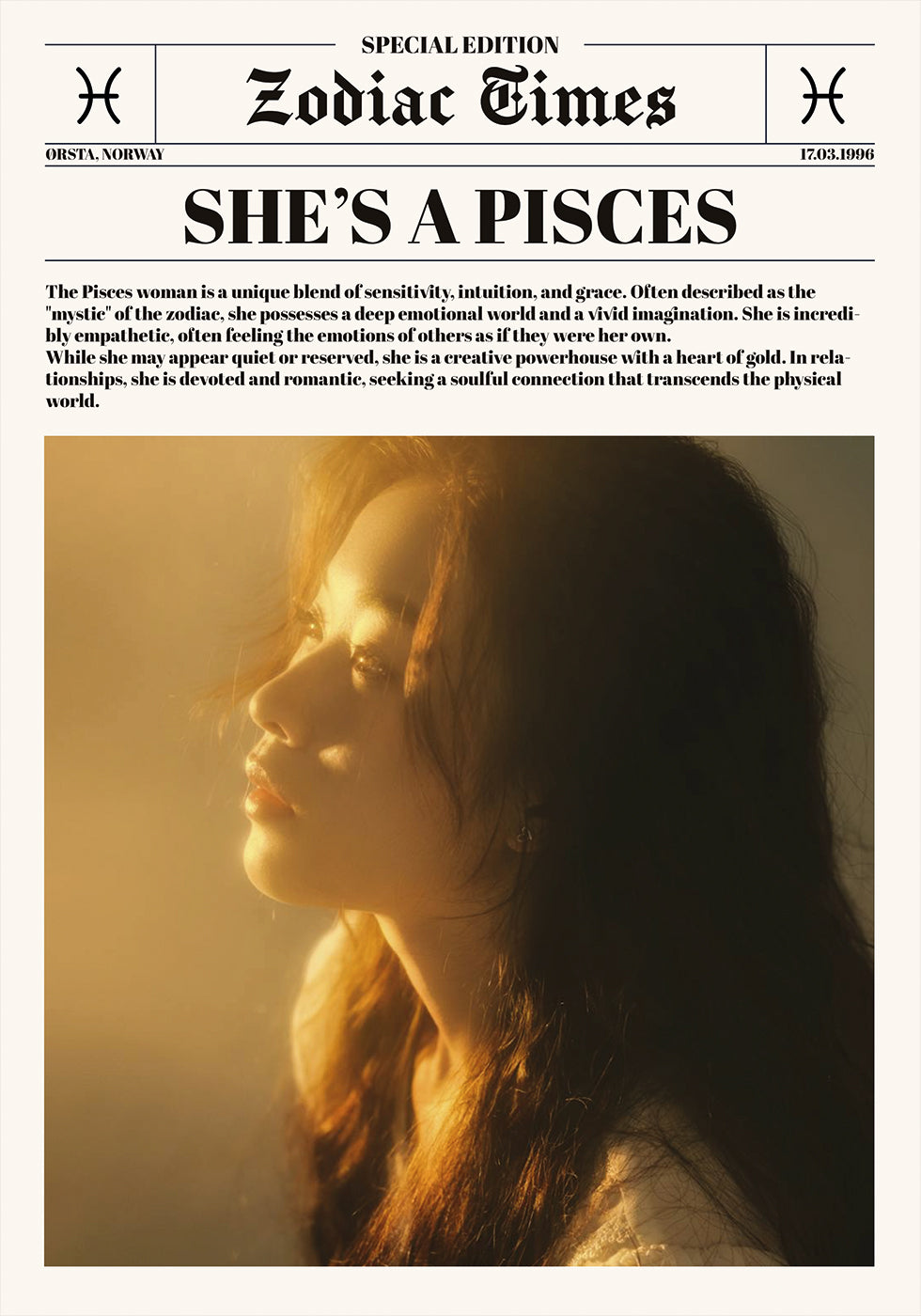 Zodiac Newspaper Personal Poster