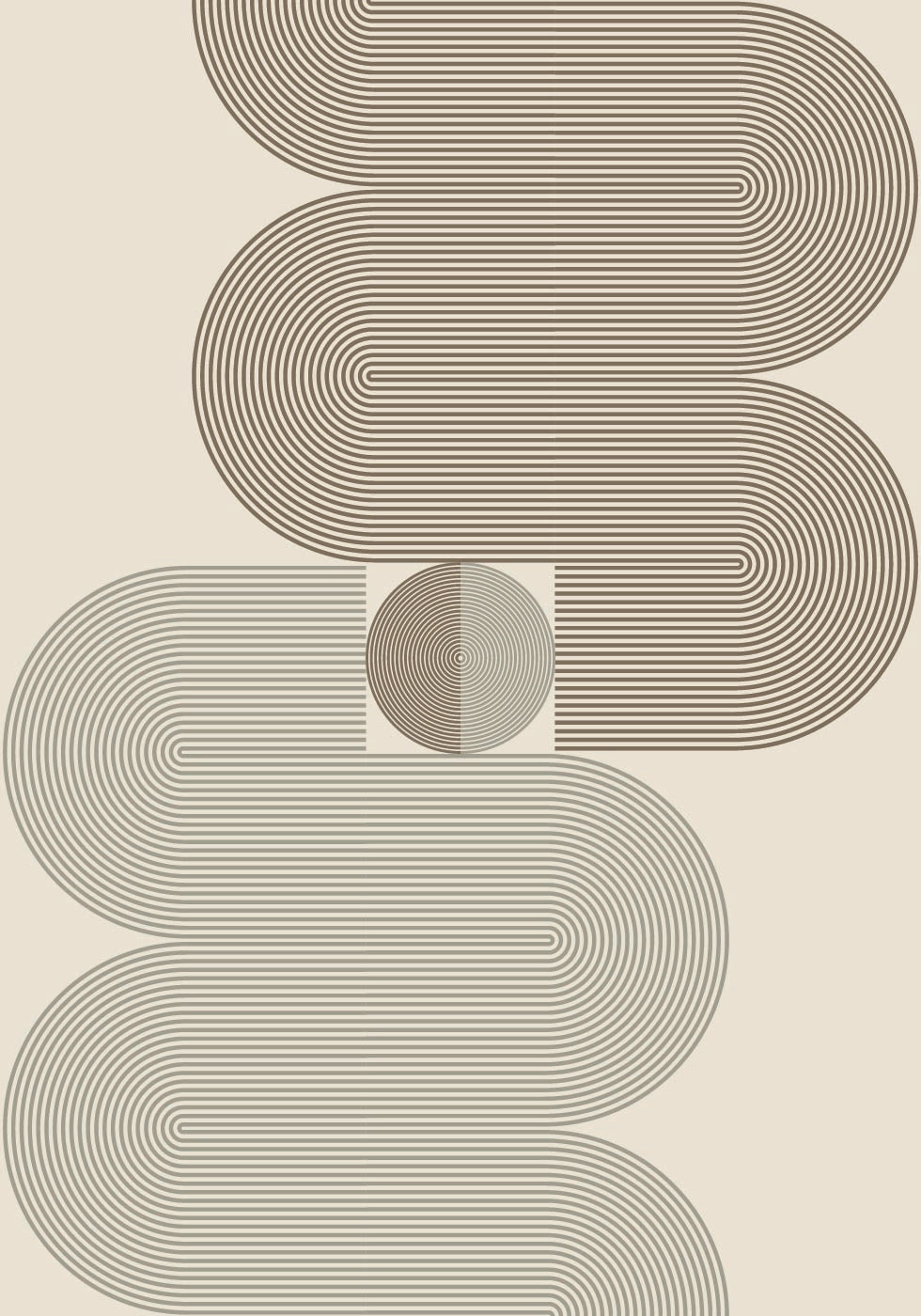 Layered Arch Lines Poster