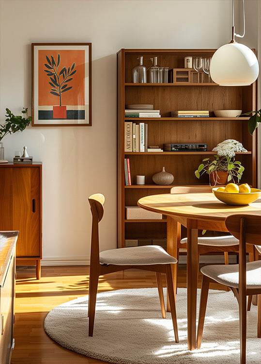 Bold Botanical Orange Hues Poster
