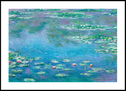 Water Lilies Reflection Poster