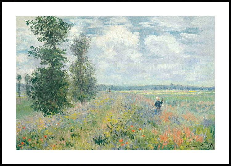 Poppy Fields 1875 by Claude Monet Poster
