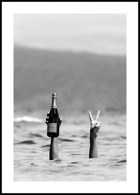 Champagne Celebration at Sea Poster
