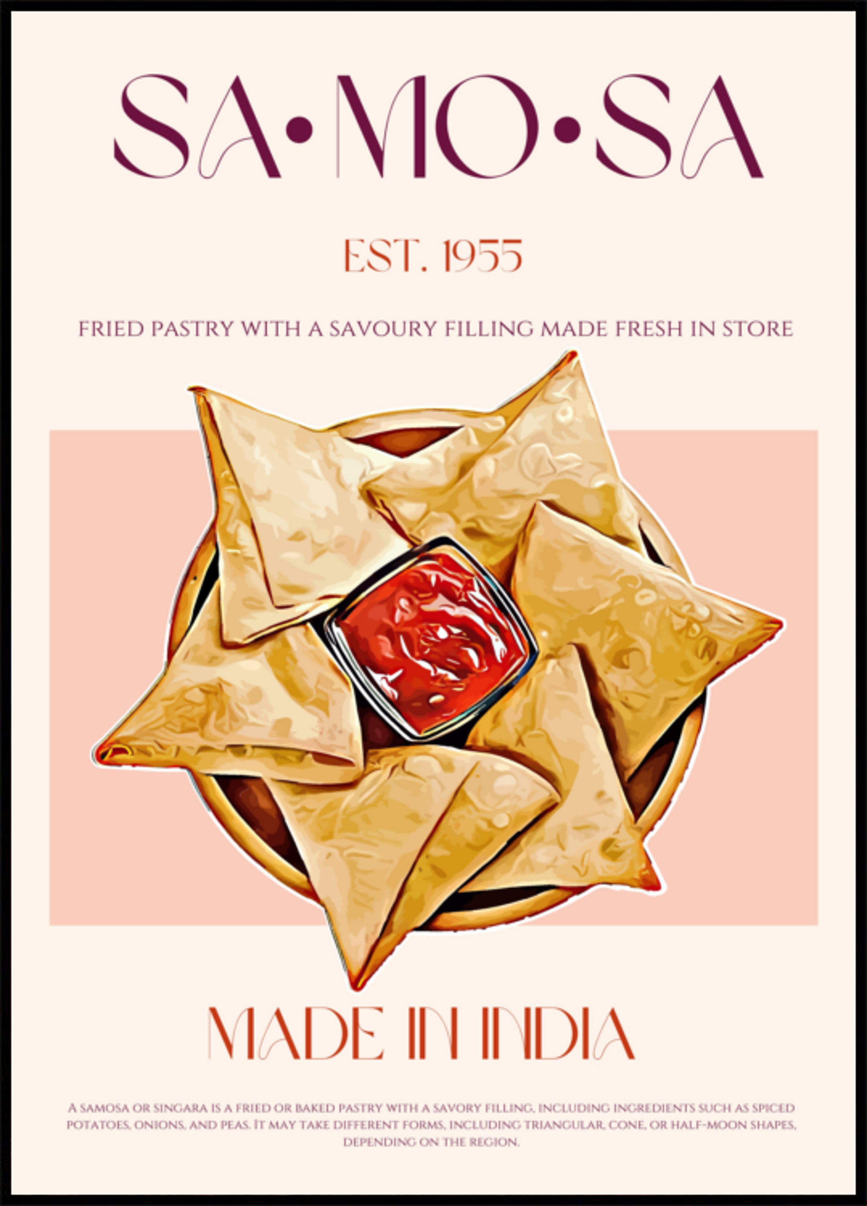 Golden Samosas with Dip