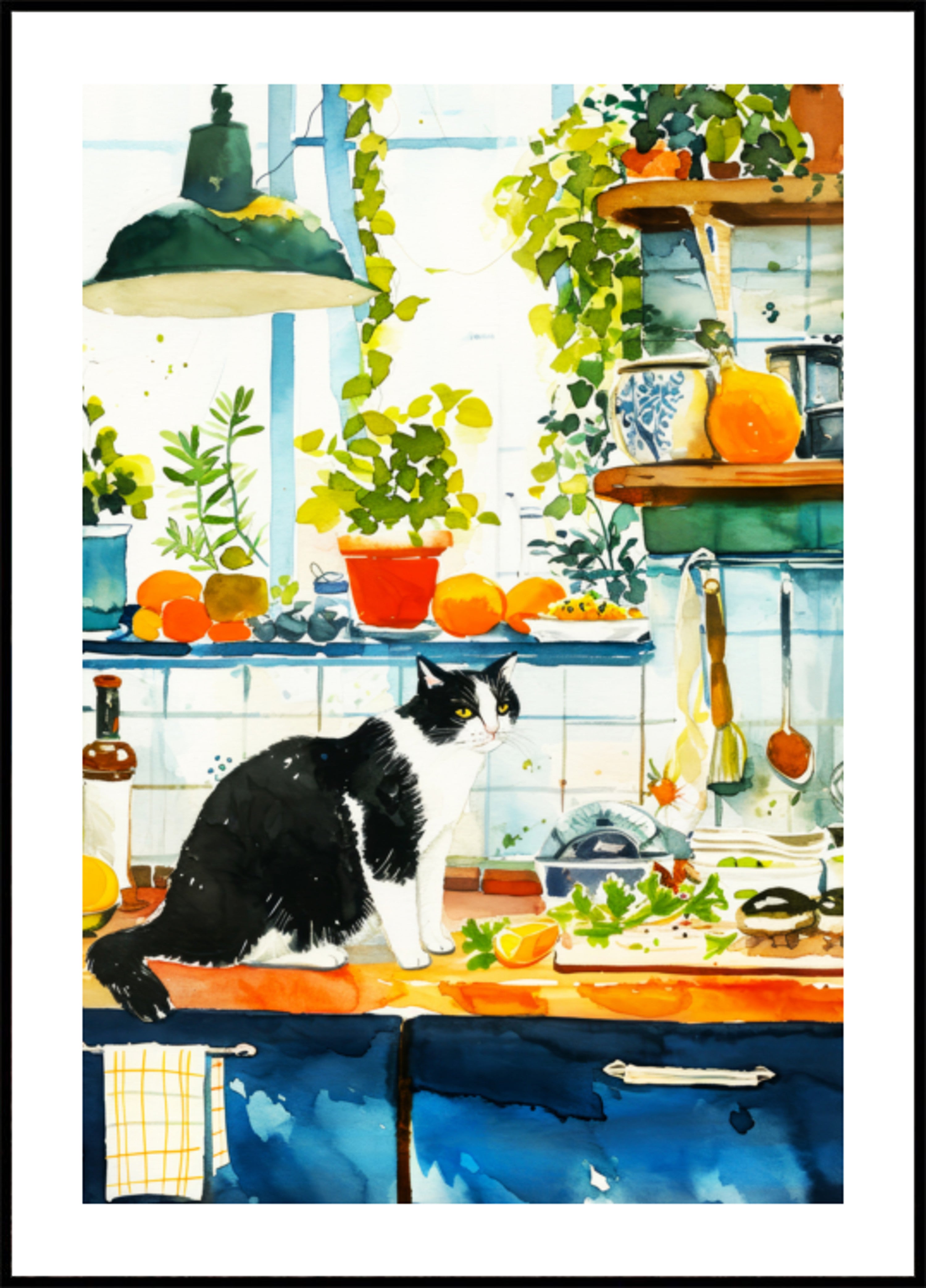 Cozy Kitchen Cat