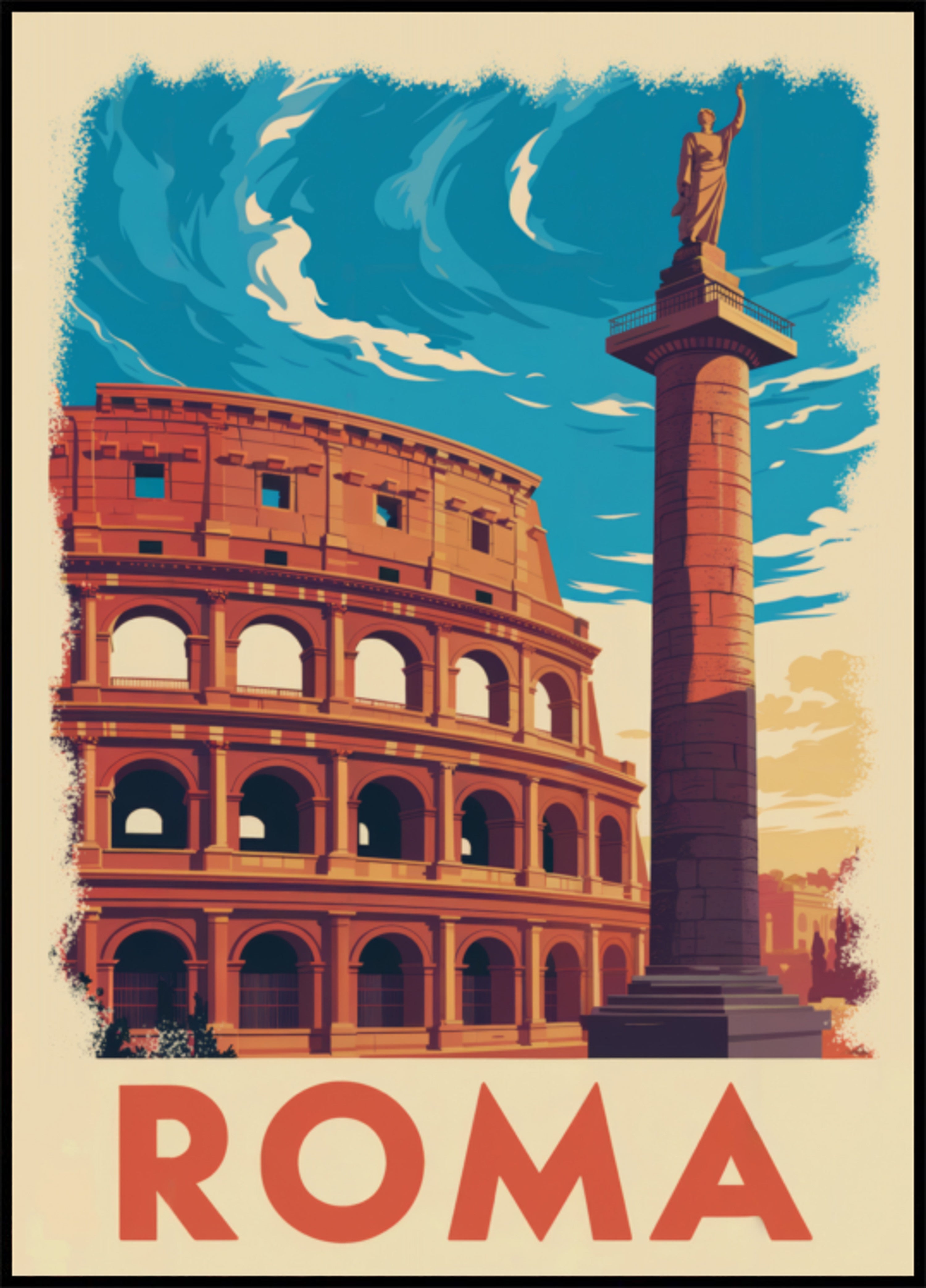 Rome Colosseum Column