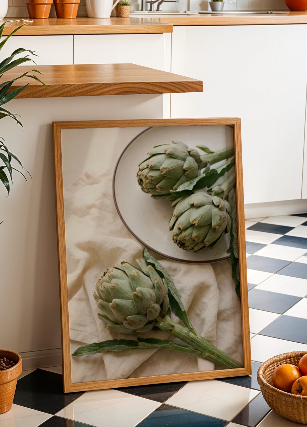 Fresh Green Artichokes