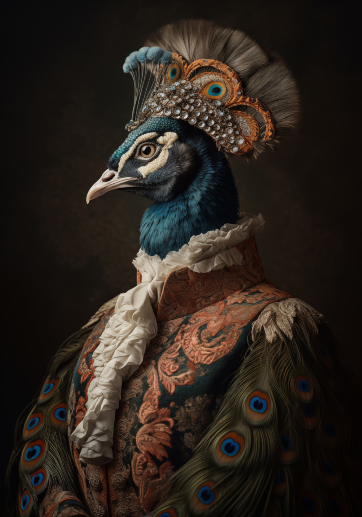 Regal Peacock Portrait