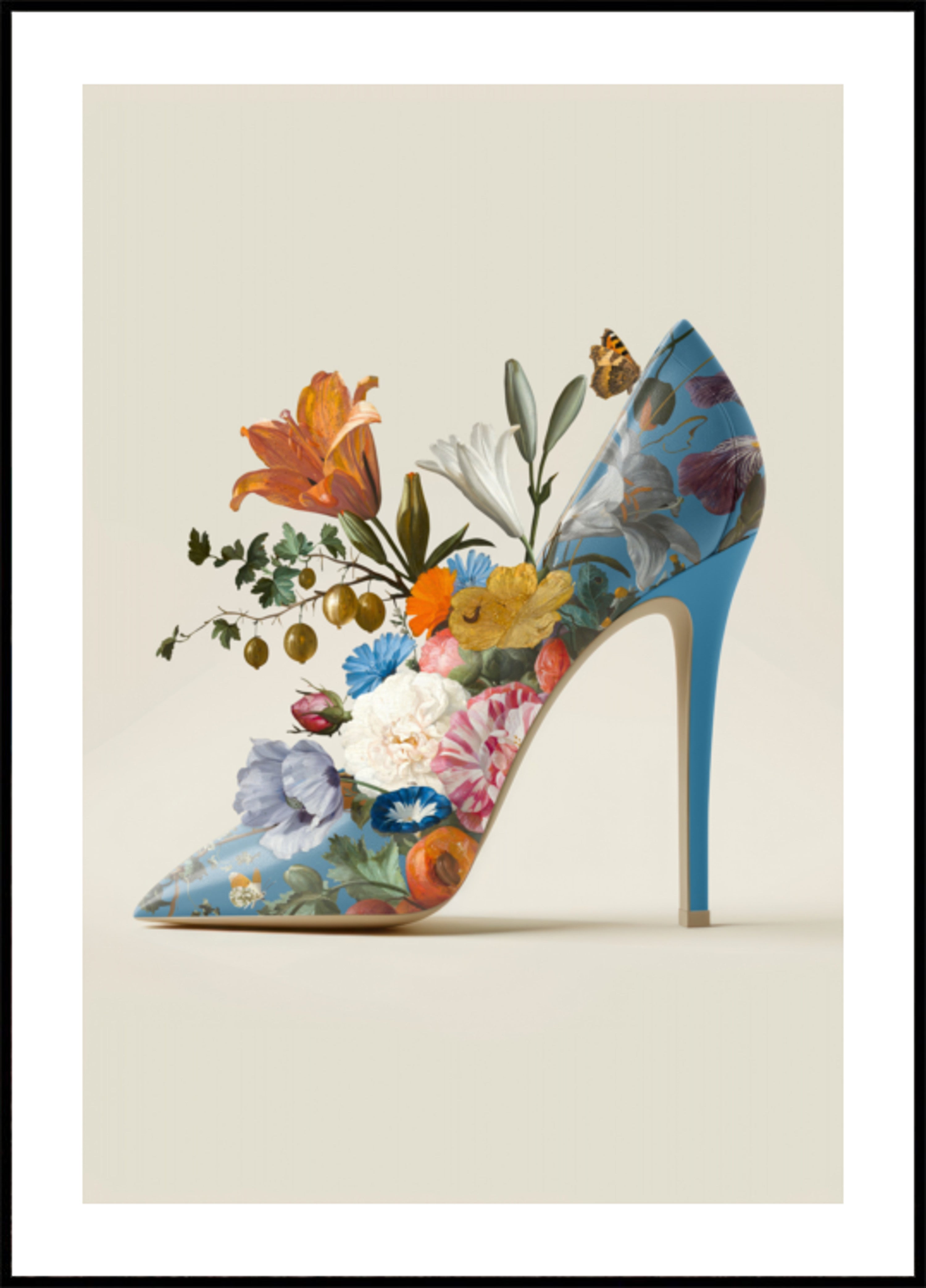 Vibrant Floral Heel