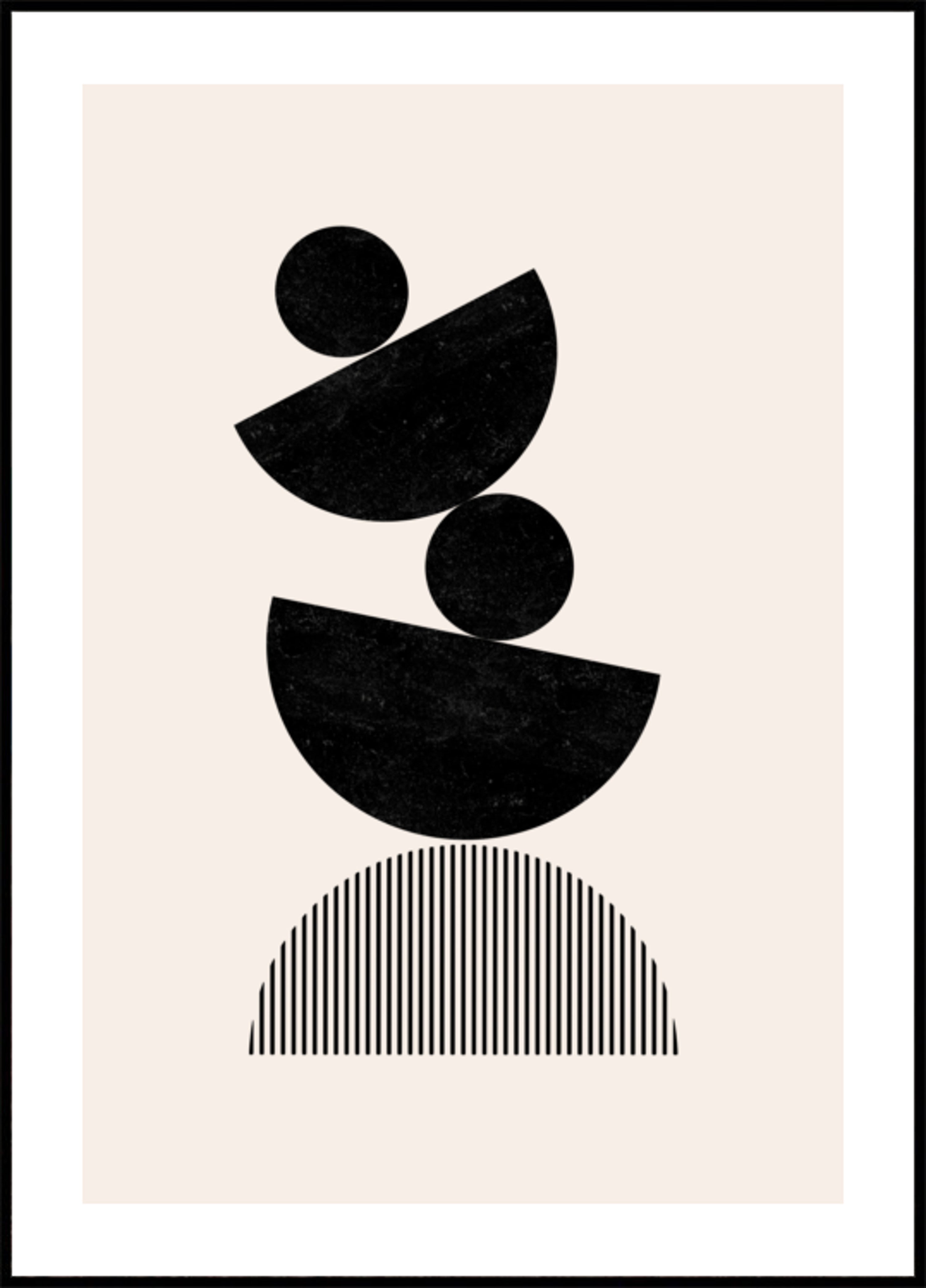 Black Geometric Balance