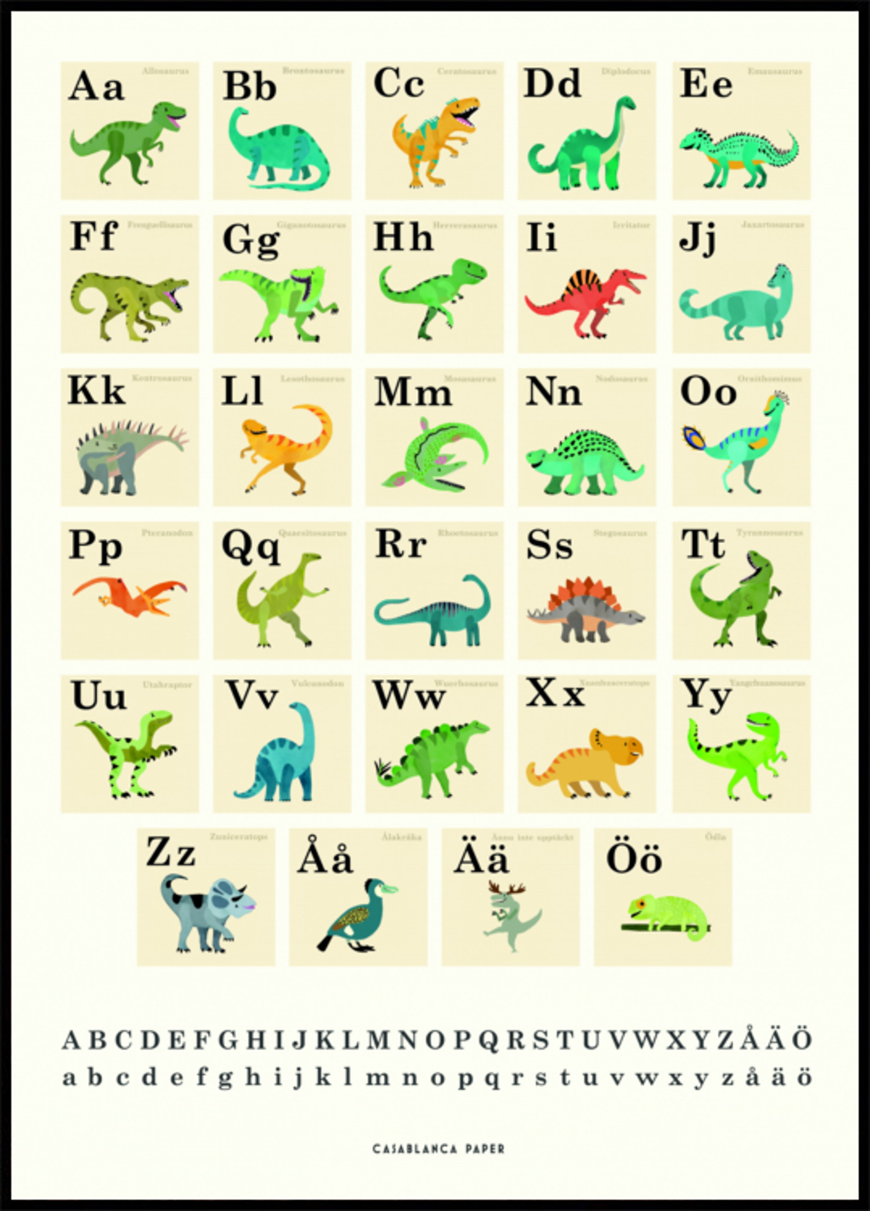 Cute Dinosaur Alphabet