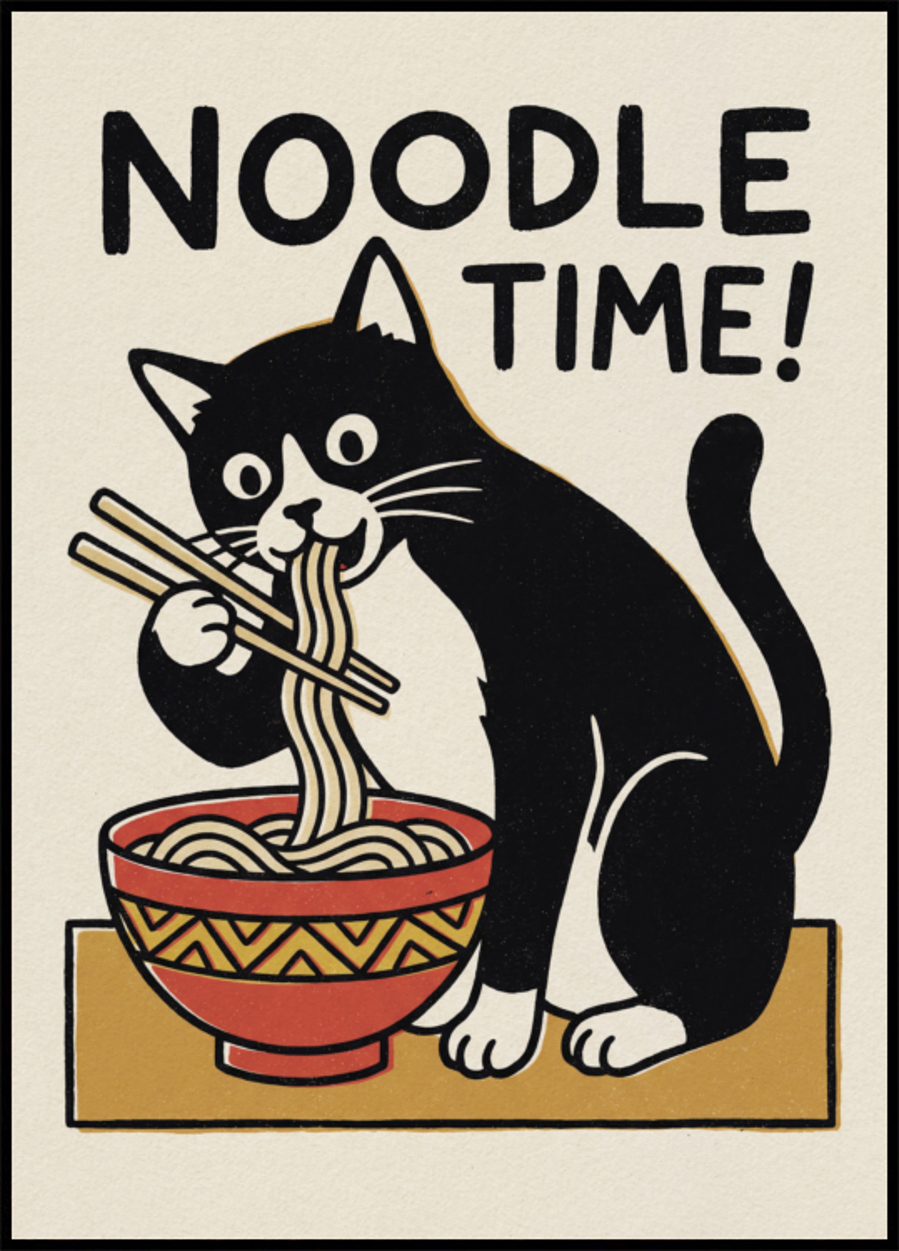 Noodle Time Cat