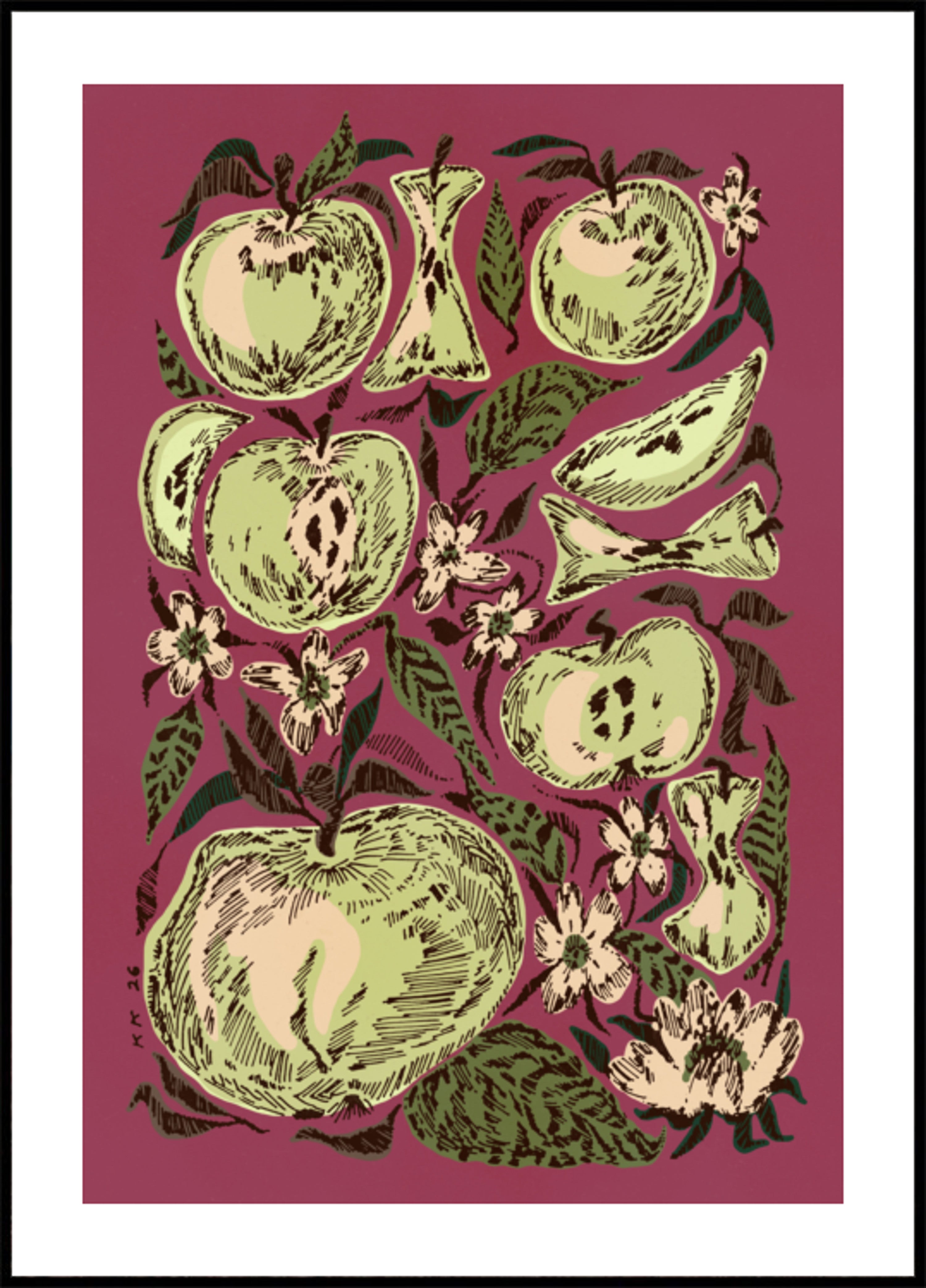 Green Apples and Blossoms