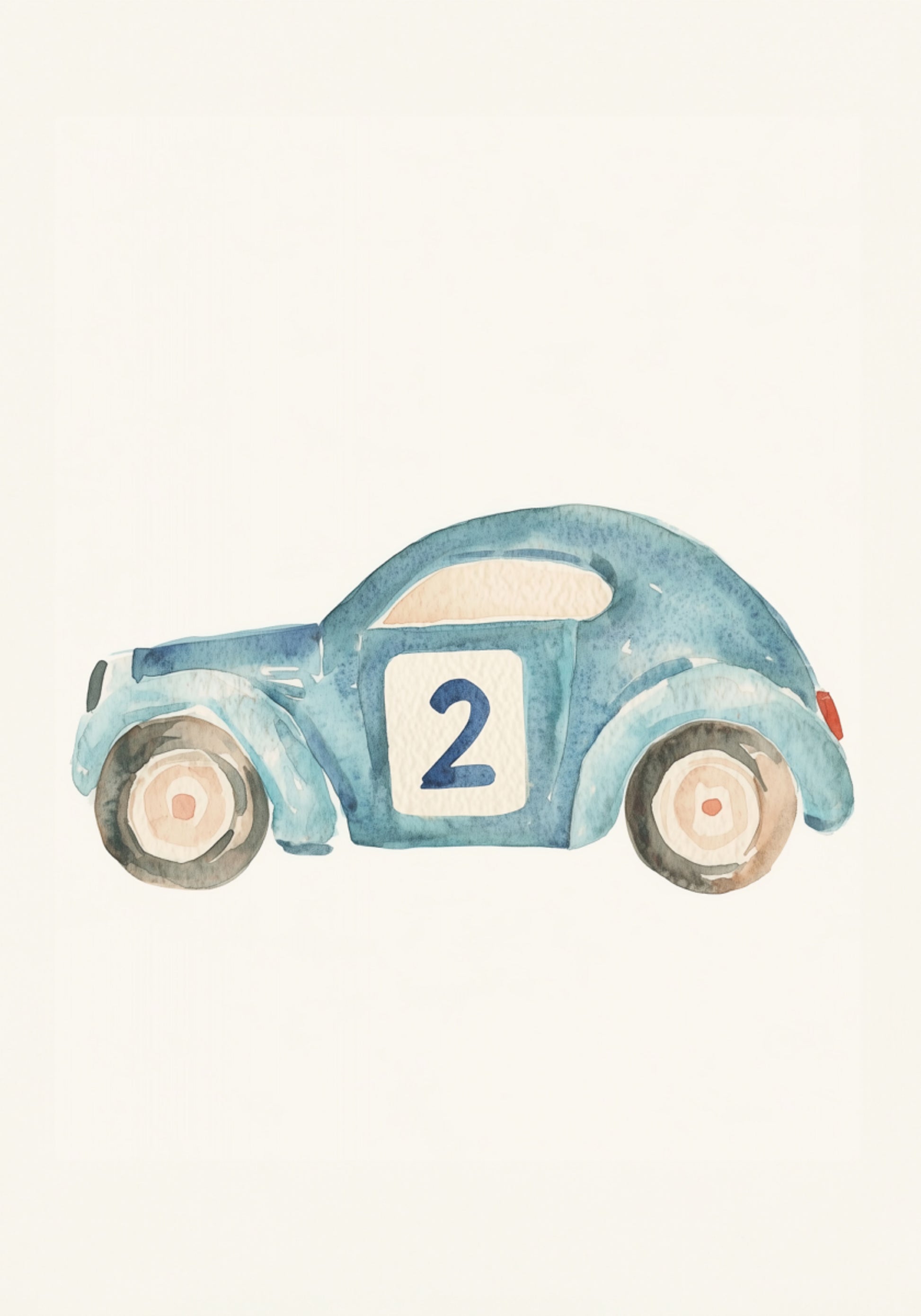 Cute Blue Race Car