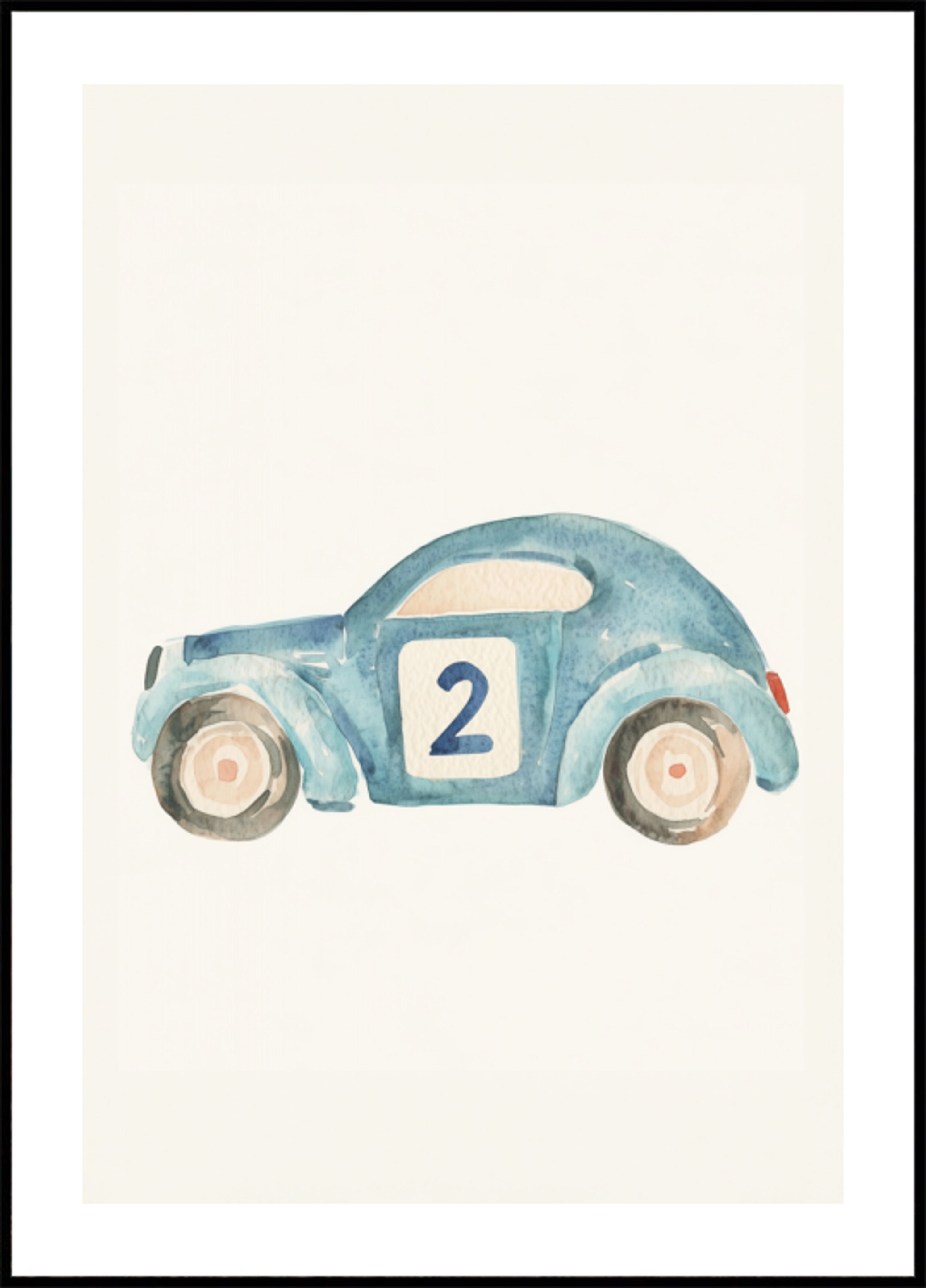 Cute Blue Race Car