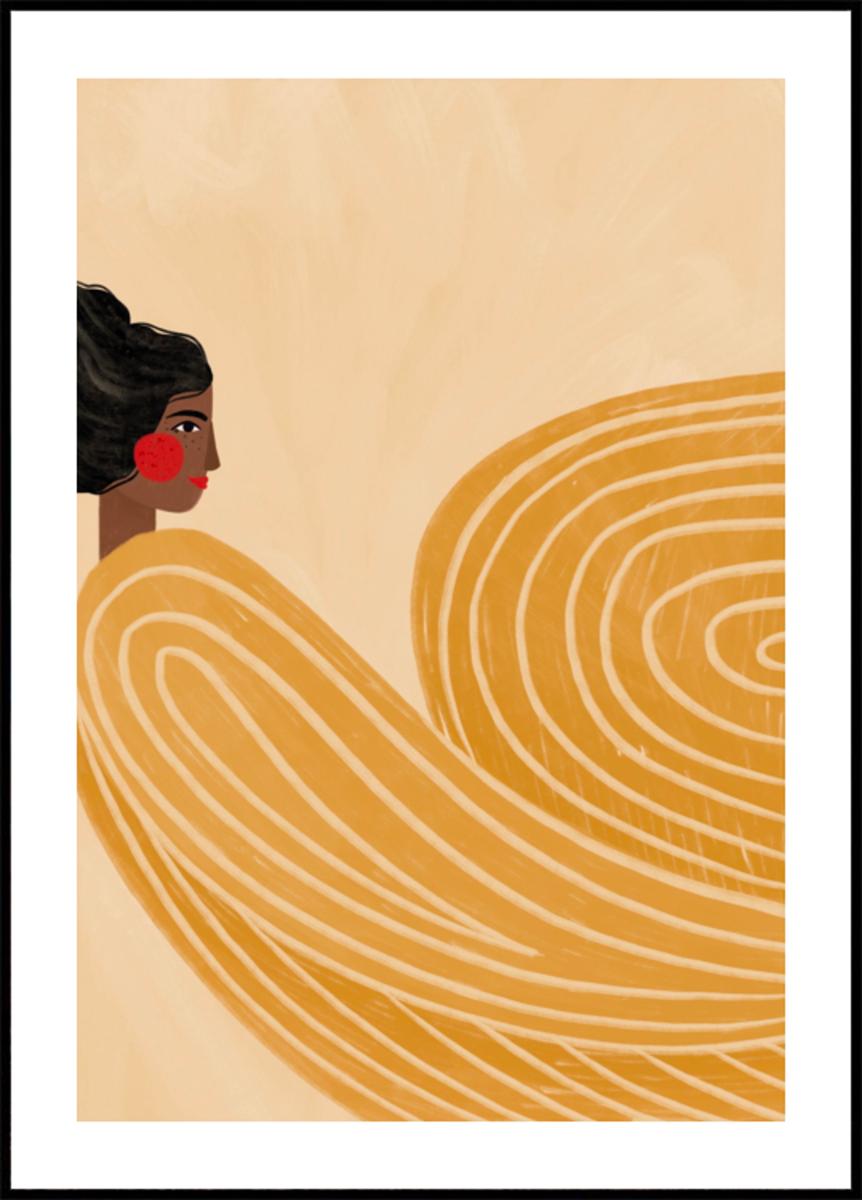 Woman Golden Waves