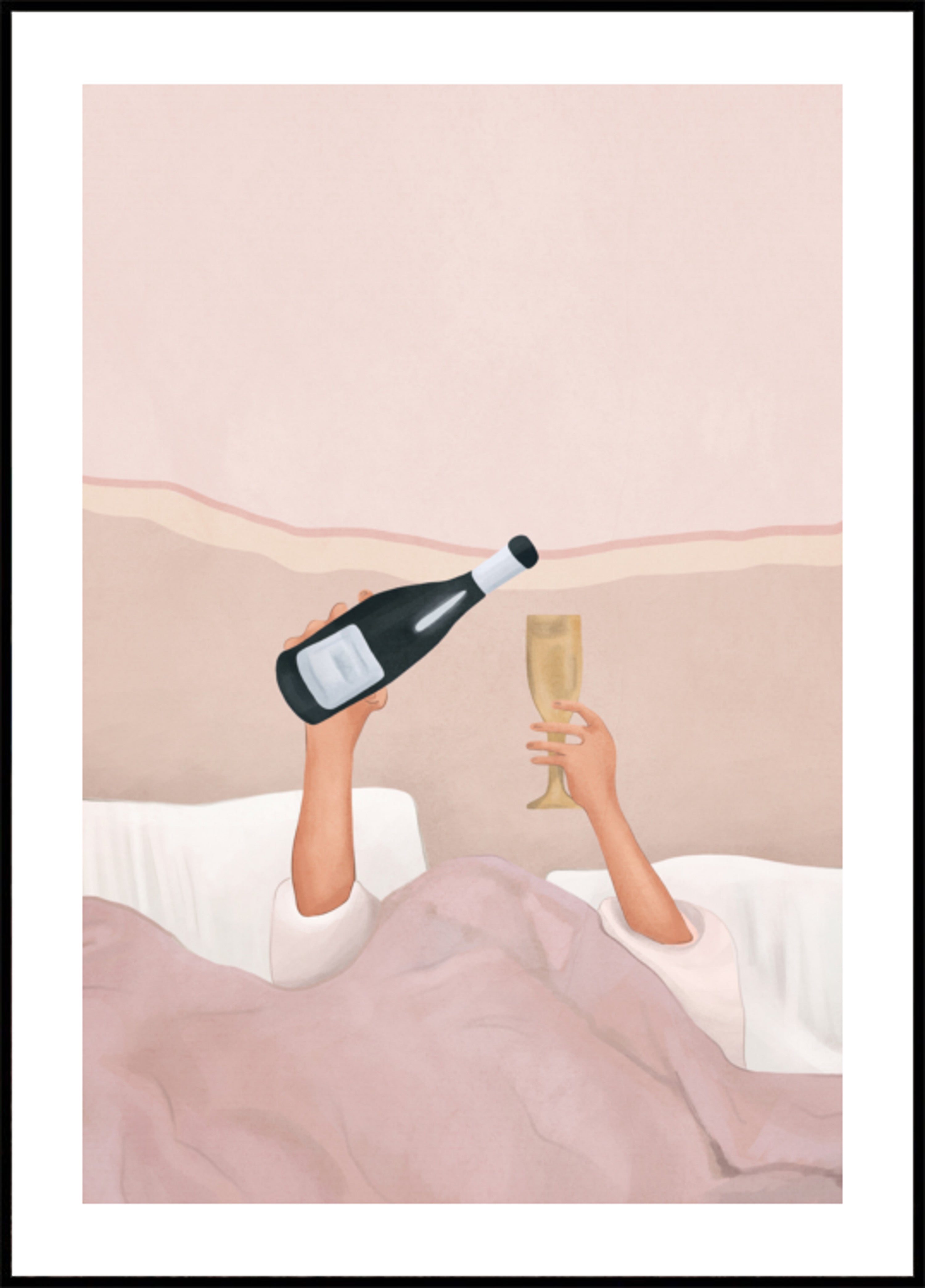 Champagne In Bed