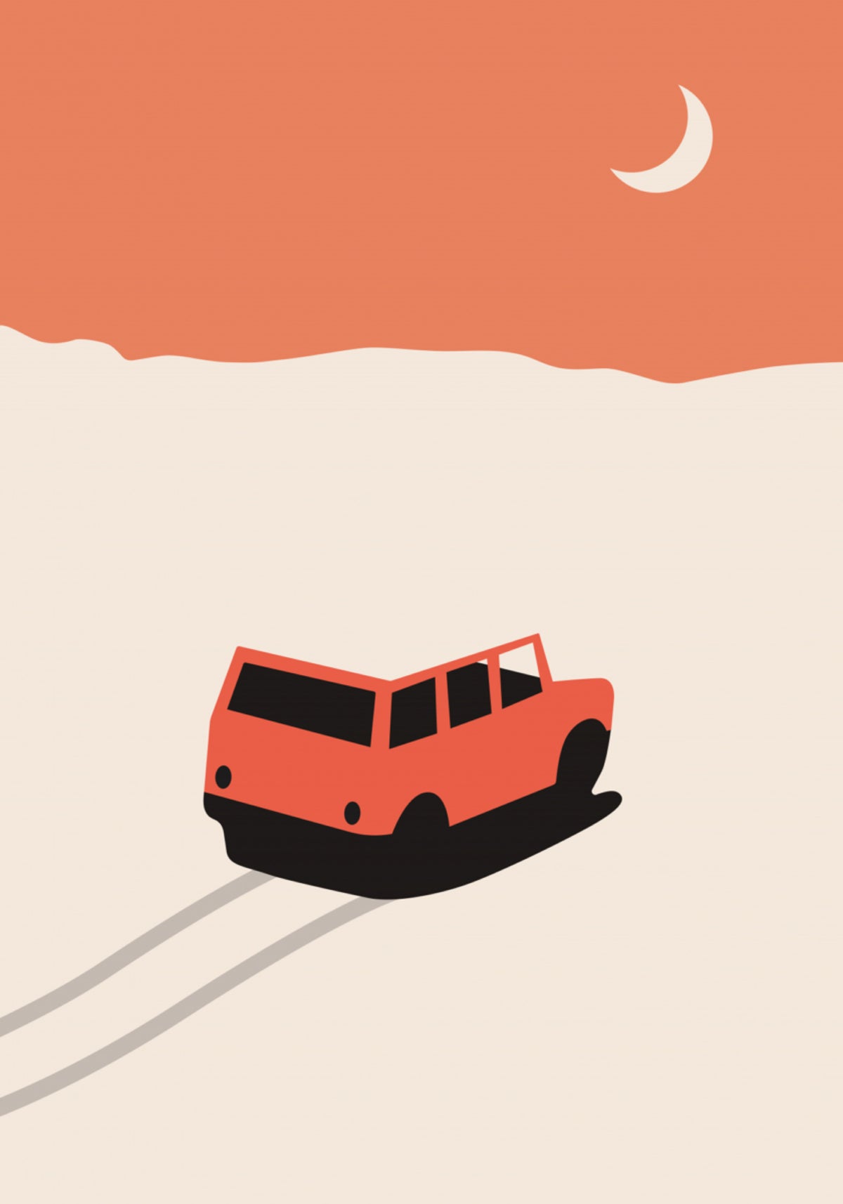 Moonlit Desert Road Trip