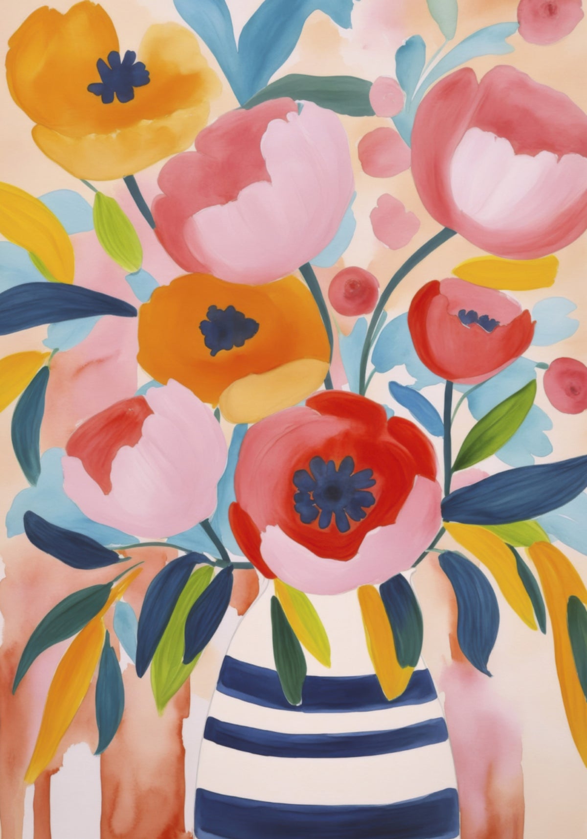 Vibrant Striped Bouquet