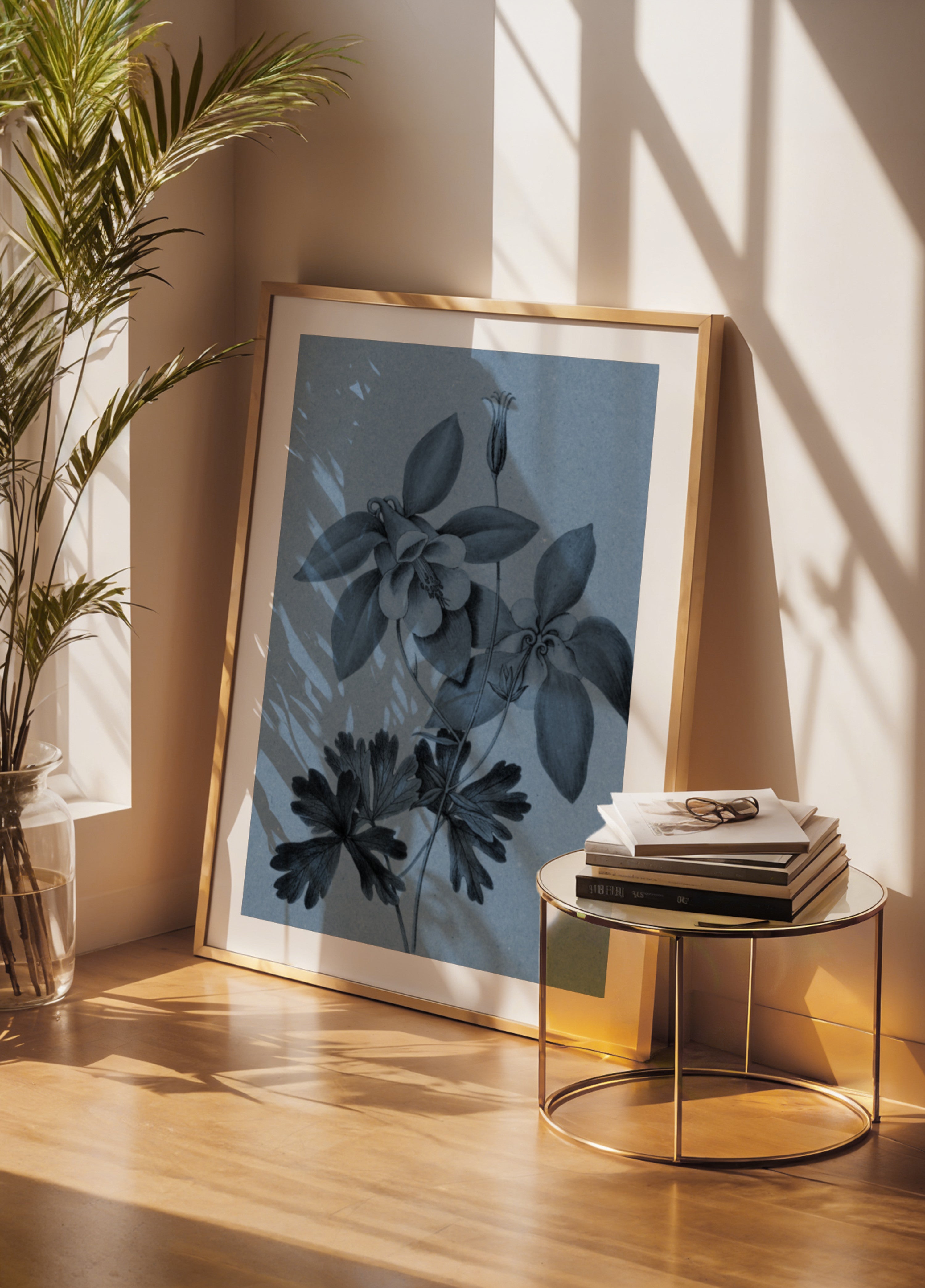 Blue Columbine Botanical Study