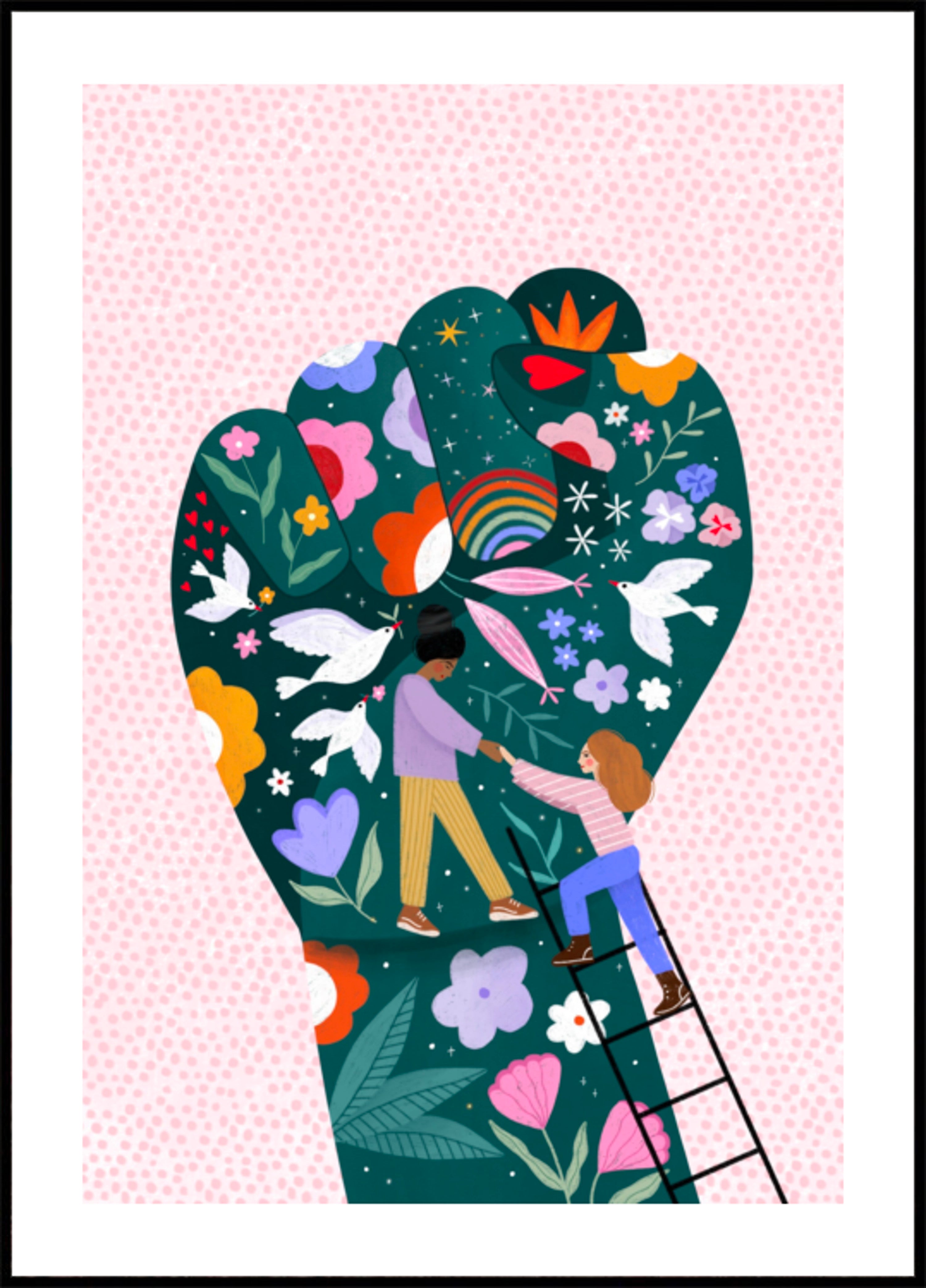 Empowering Floral Fist