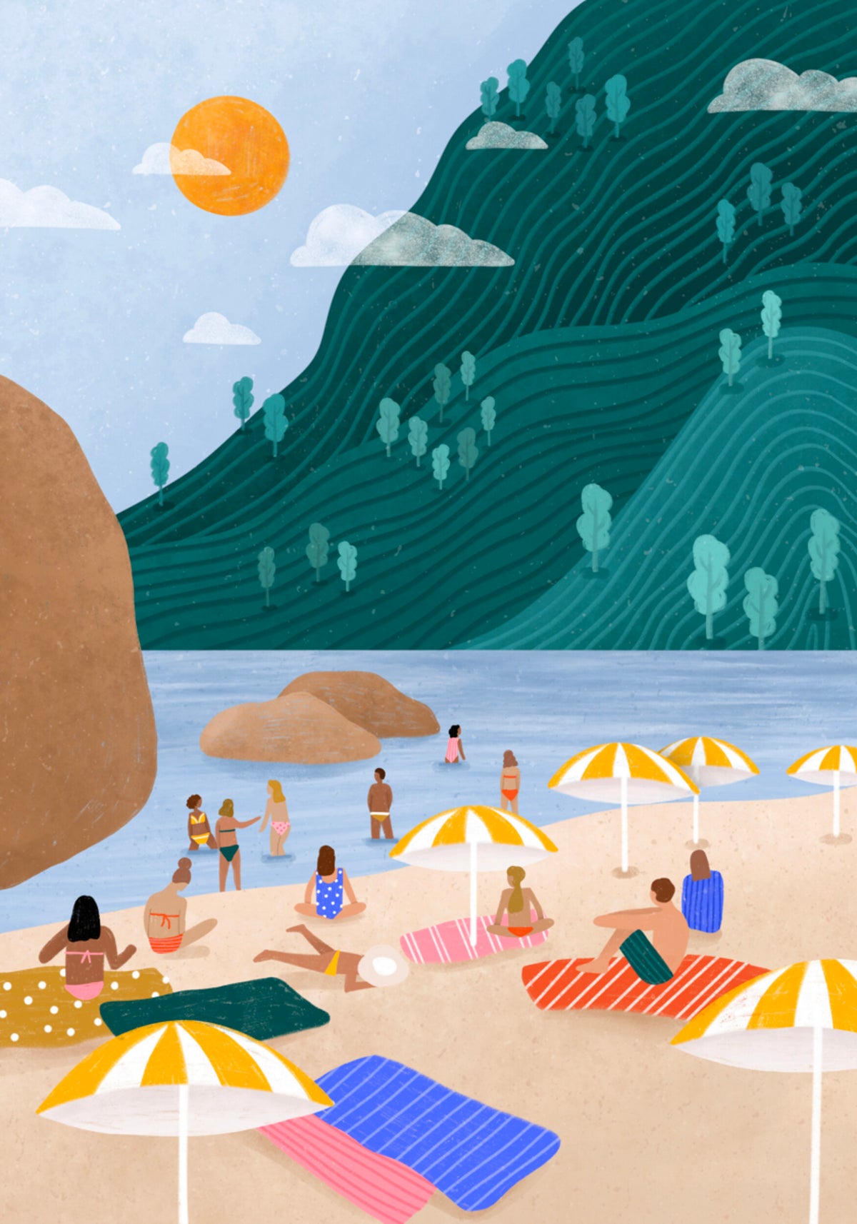 Relaxing Mountain Beach
