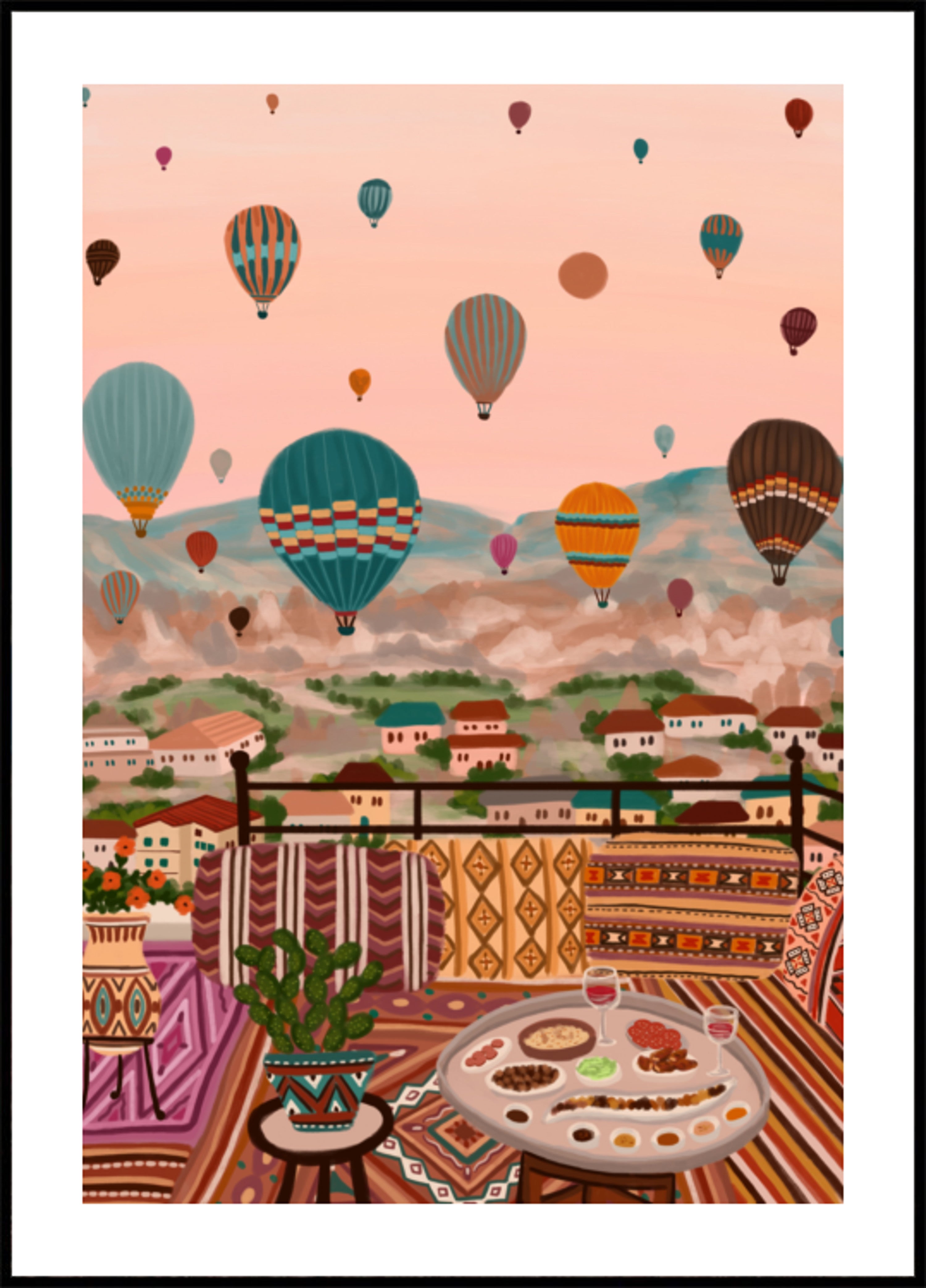 Balloons Over Rooftop Dinner