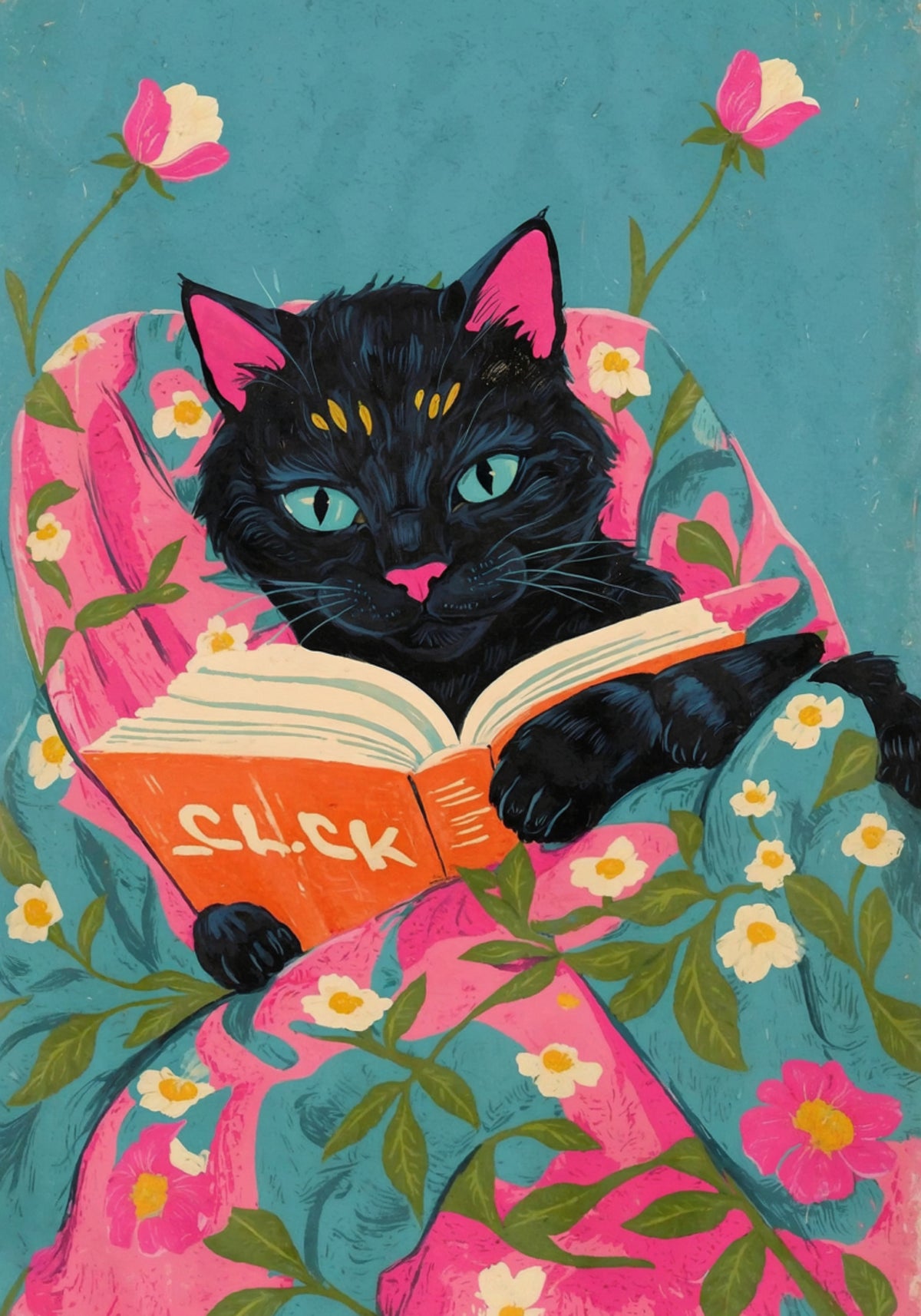 Cozy Reading Cat