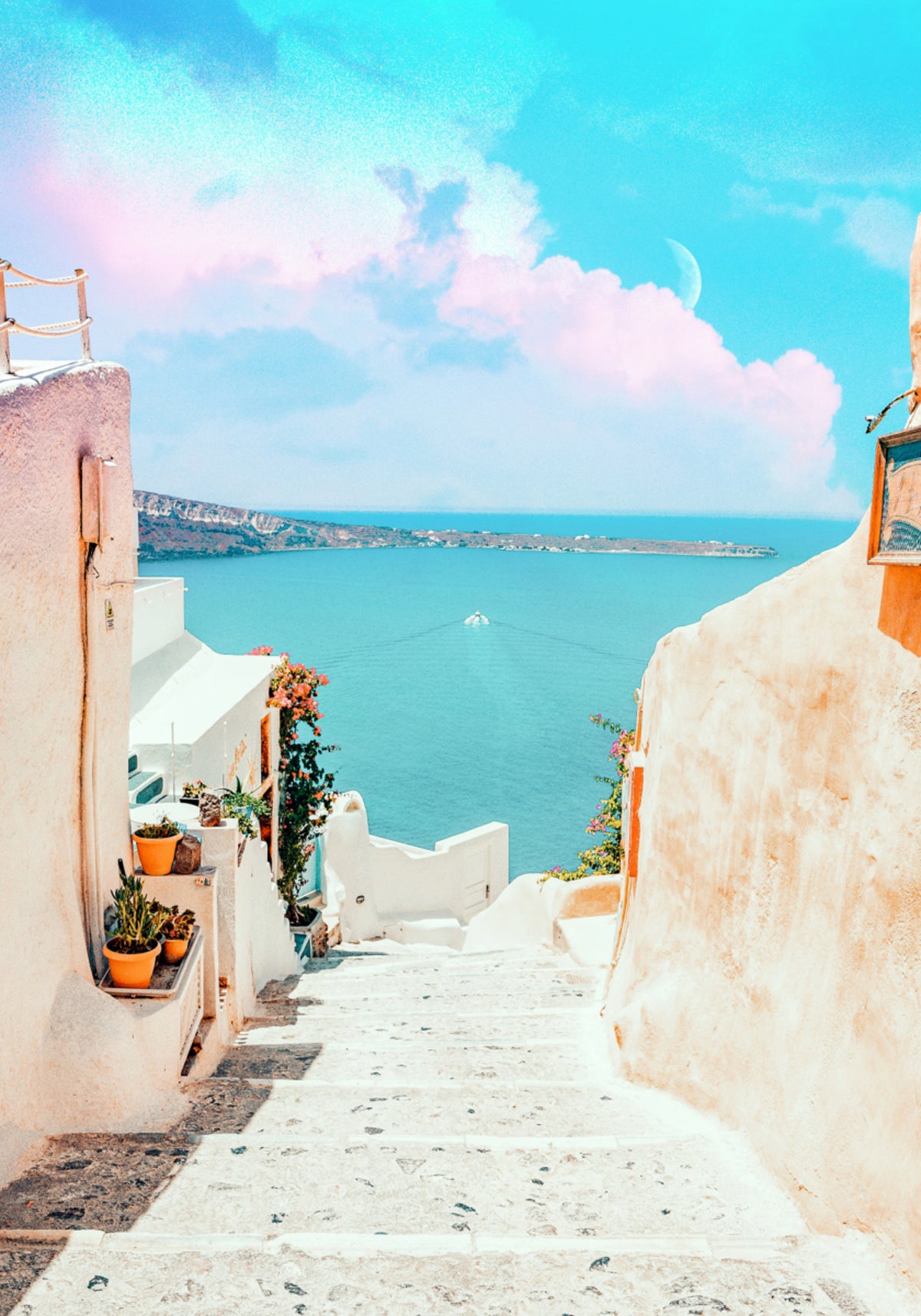 Dreamy Aegean Stairway