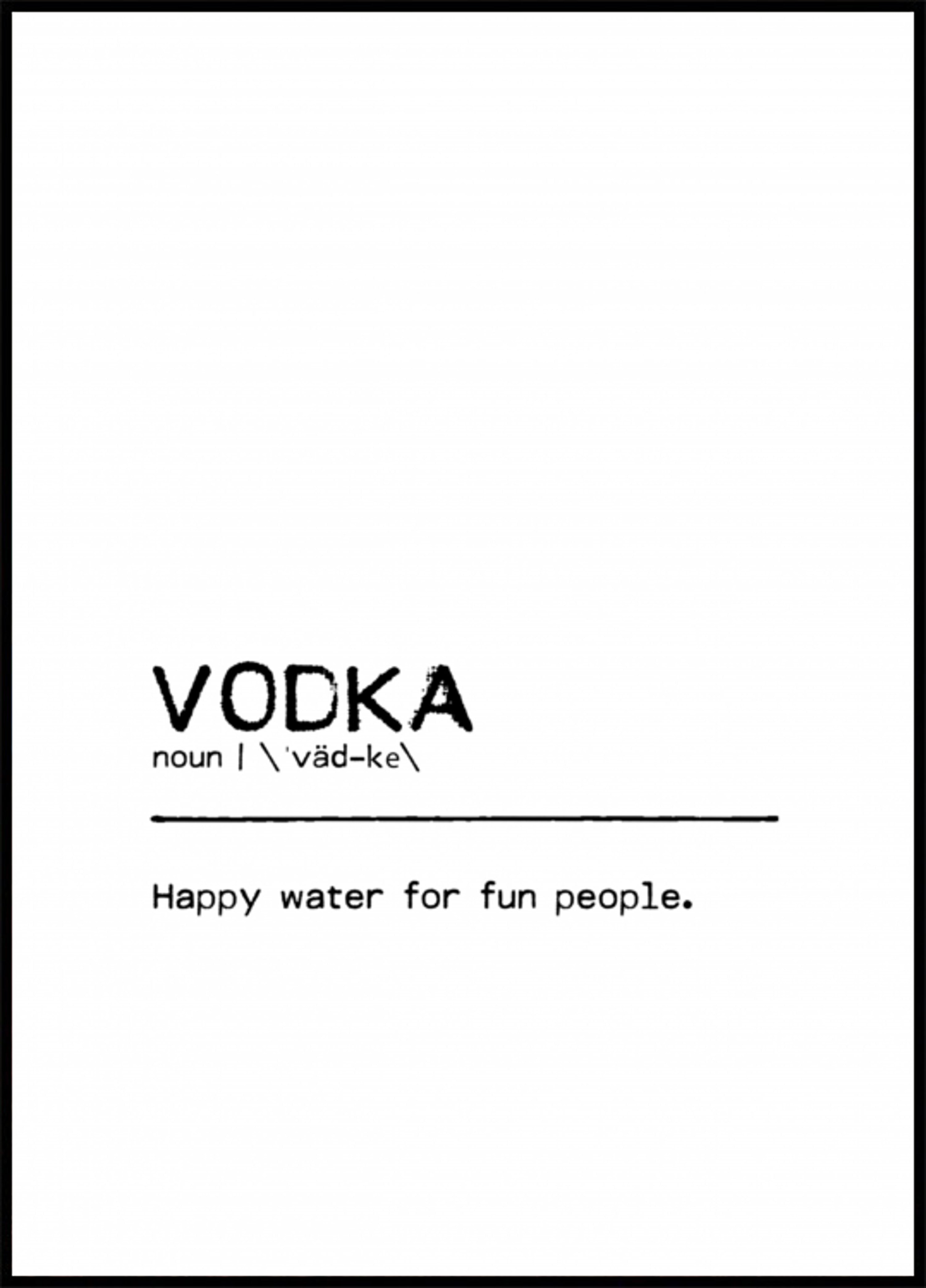 Vodka Happy Water Definition