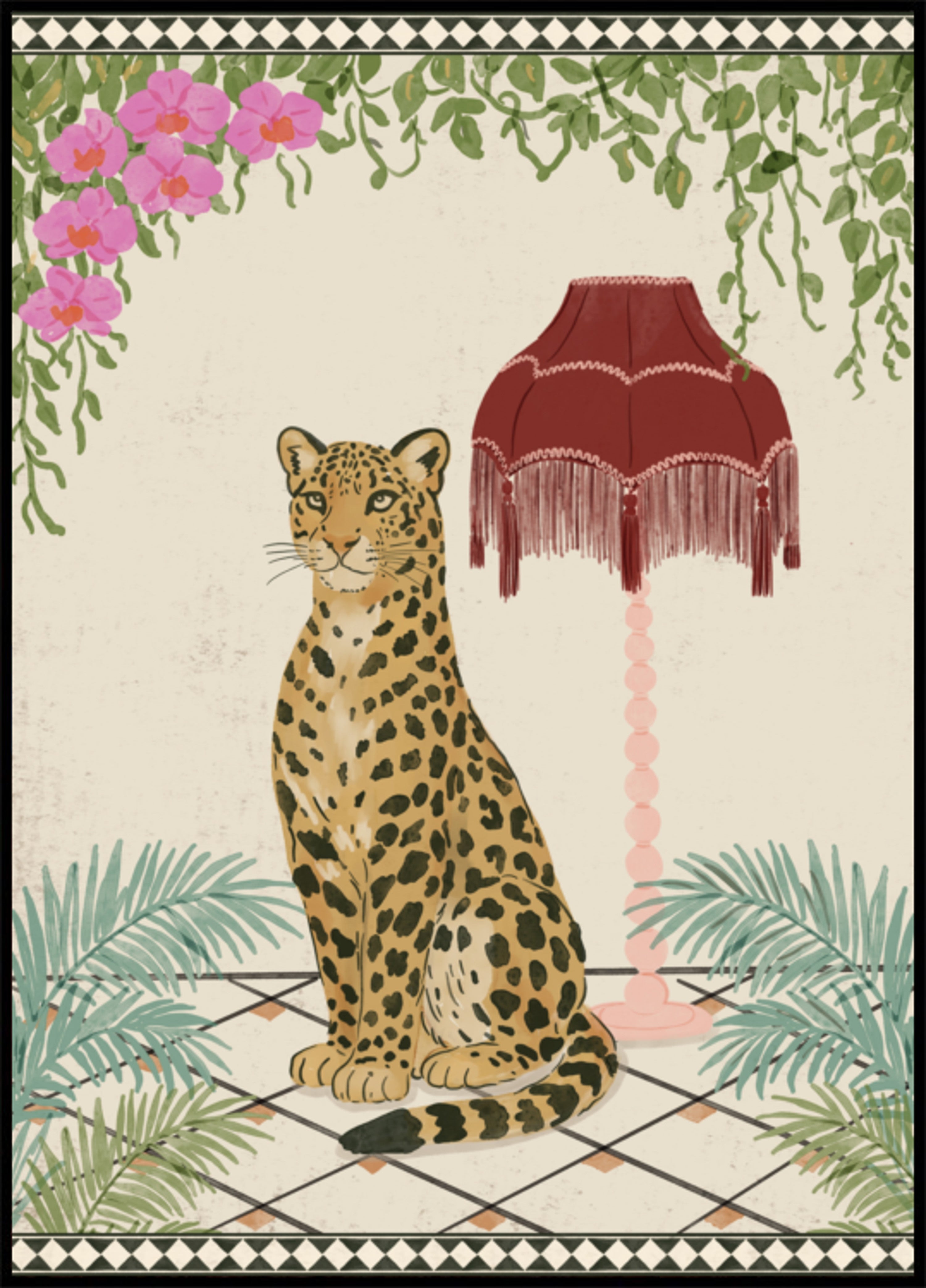 Elegant Tropical Leopard