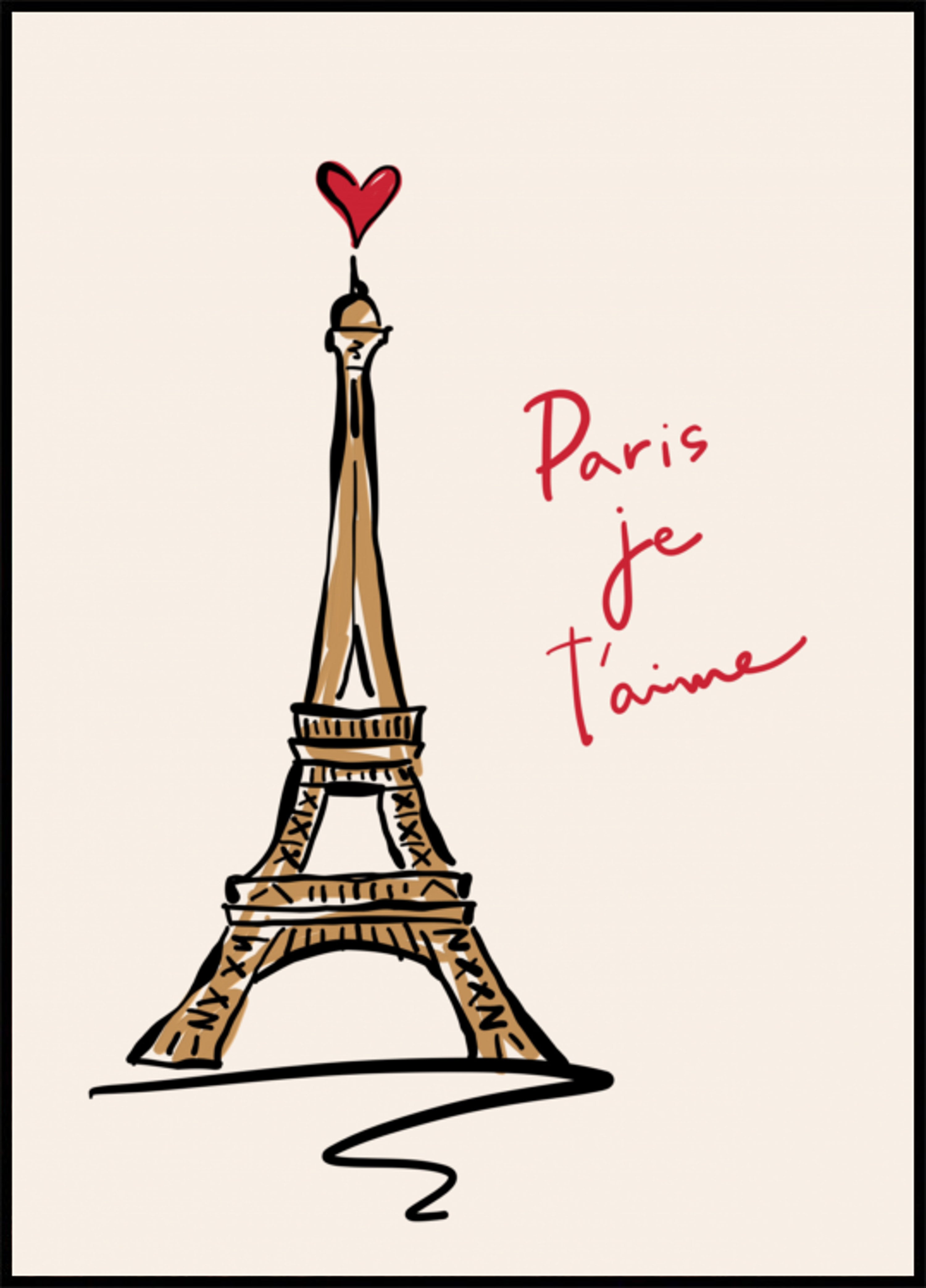 Eiffel Tower Love Sketch
