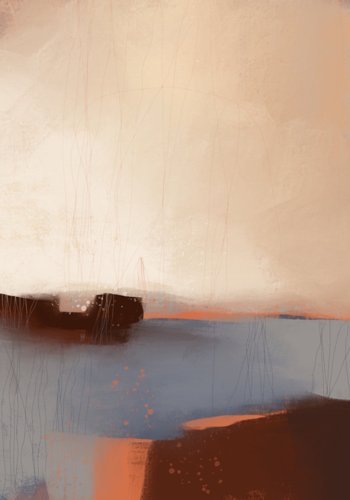 Abstract Landscape Serenity