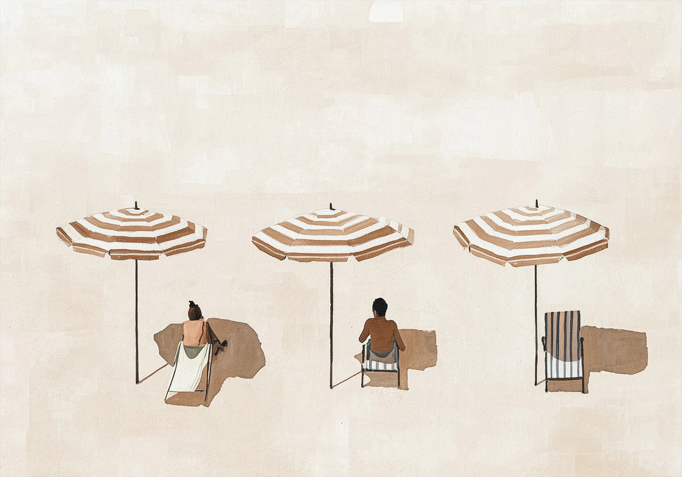 Striped Umbrellas Poster