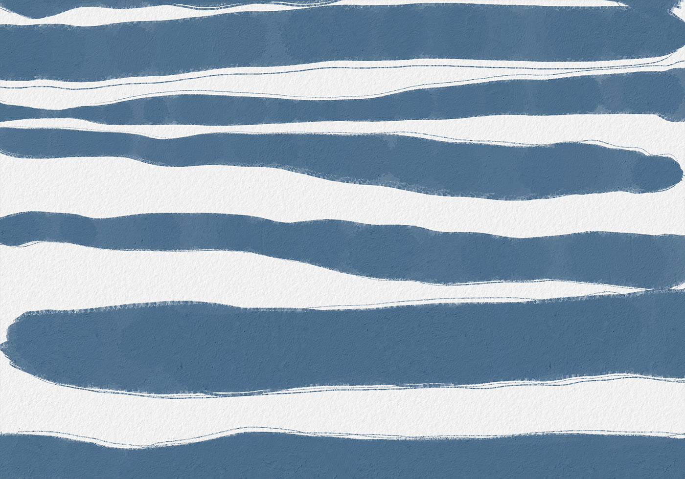 Blue Stripes, Nautical Abstract Pattern Poster