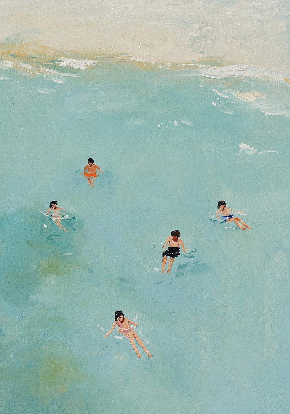 Floating in Aqua Waters Poster