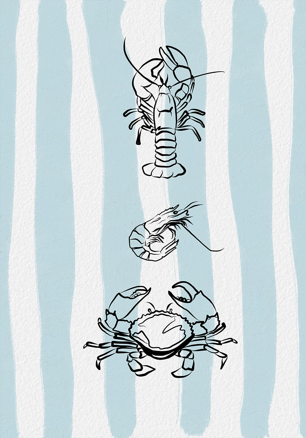 Lobster Shrimp Crab Poster