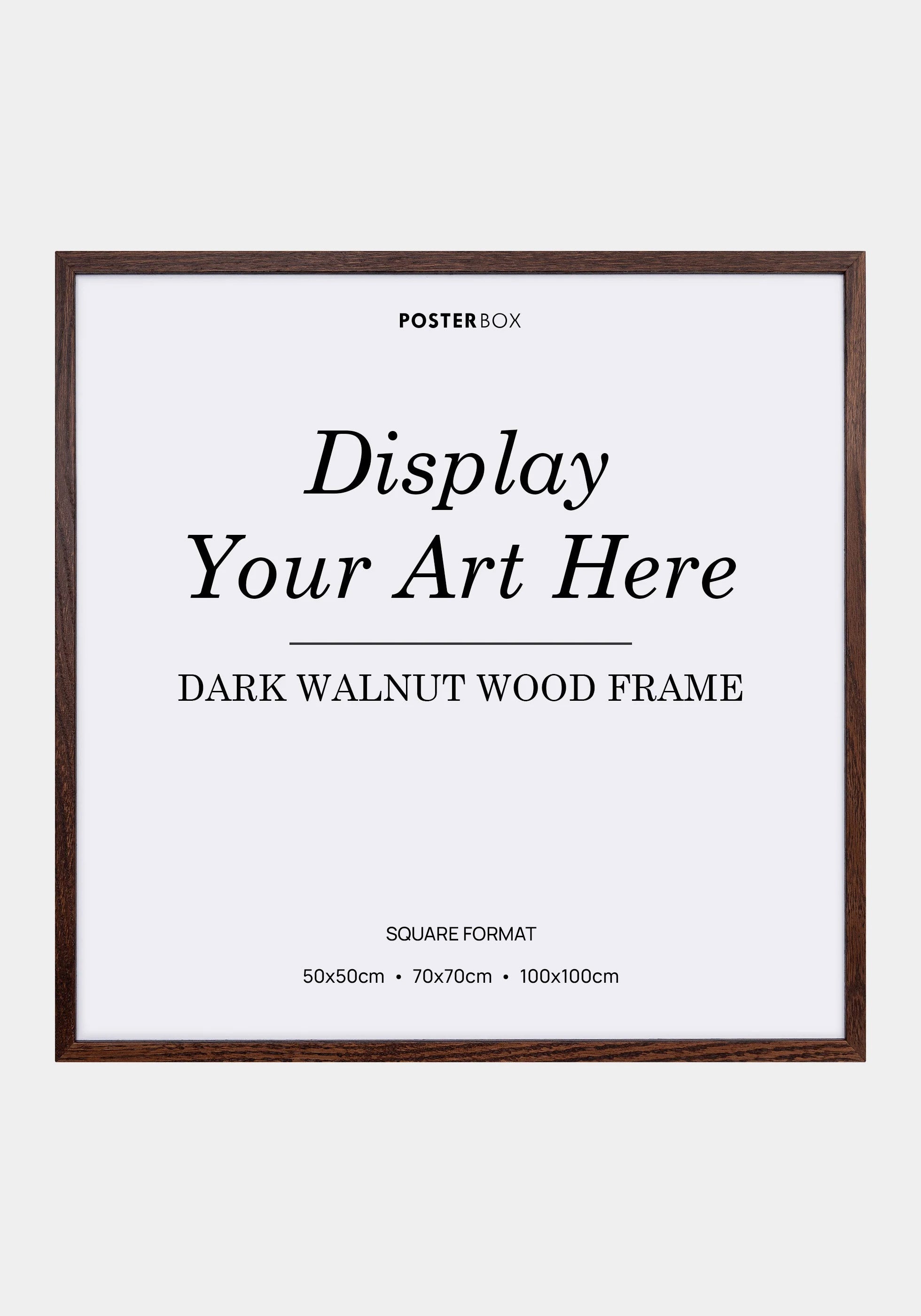 Dark Brown Wooden Frame, Square