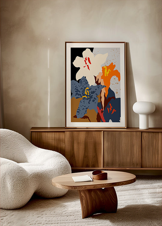 Abstract Lilies Close Up Poster