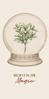 a snow globe with flowers inside of it