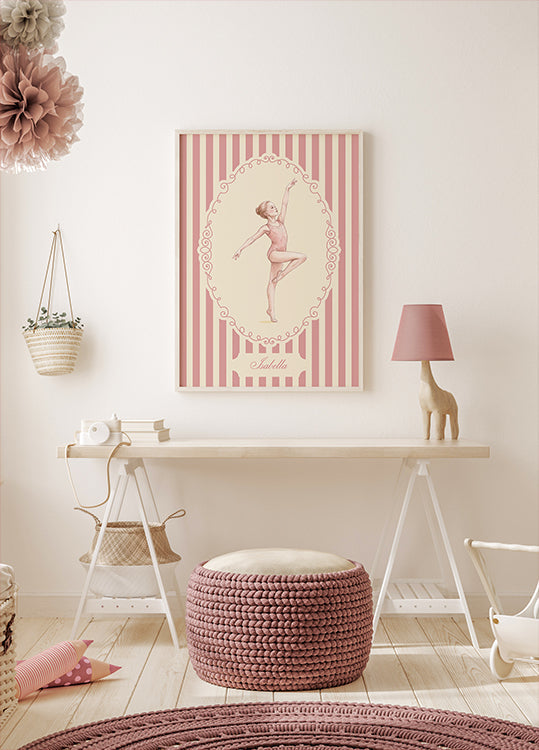 Gymnastic Baby Name Personal Poster