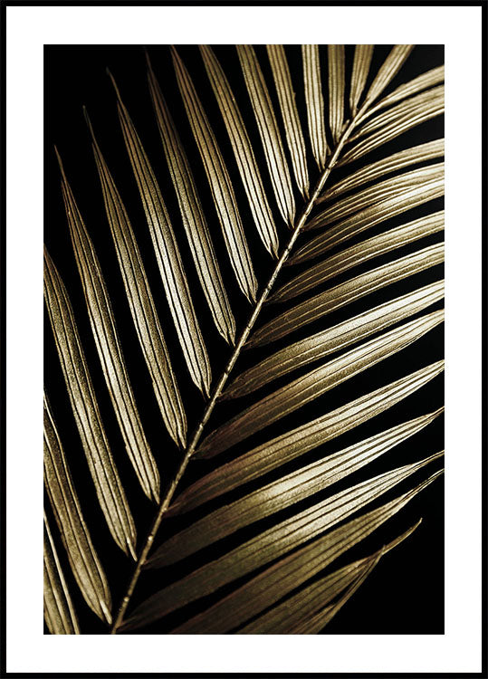 Golden Palm Leaf Poster