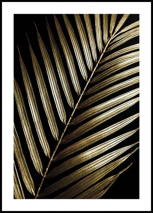 Golden Palm Leaf Poster