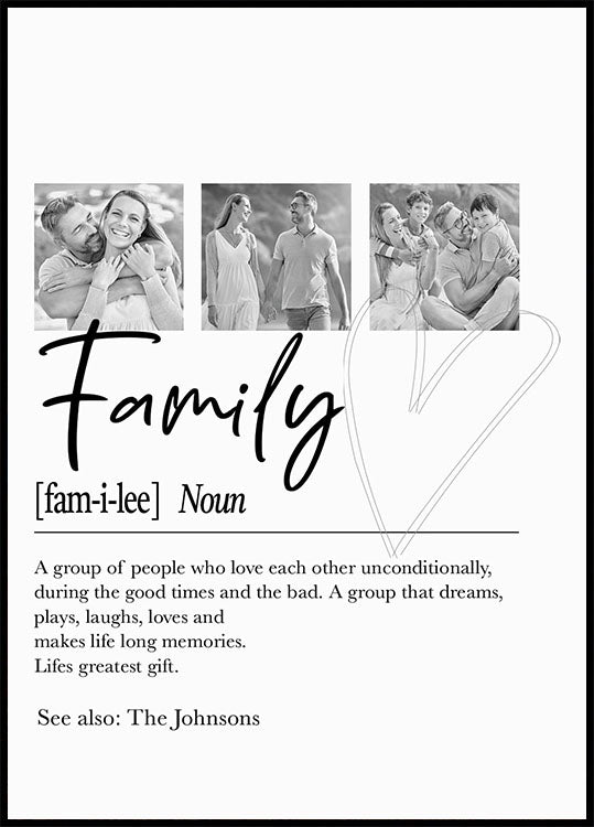 Personalized Family Definition Poster