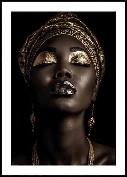 African Golden Beauty Poster