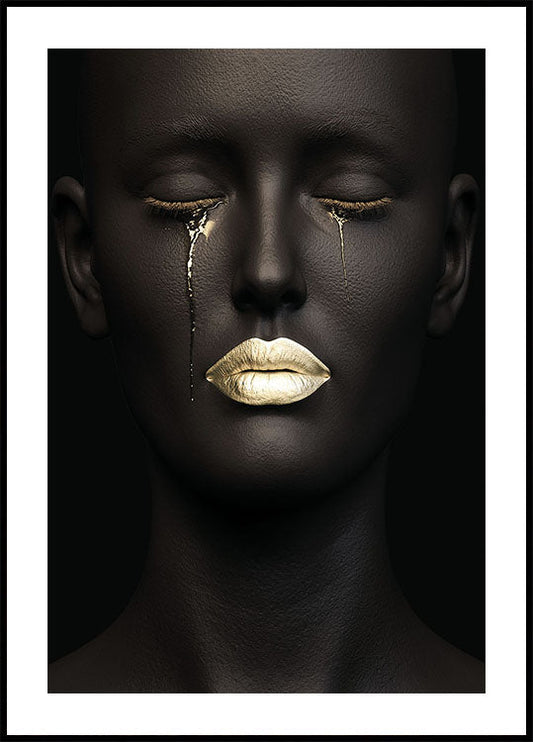 Golden Tears Portrait Poster