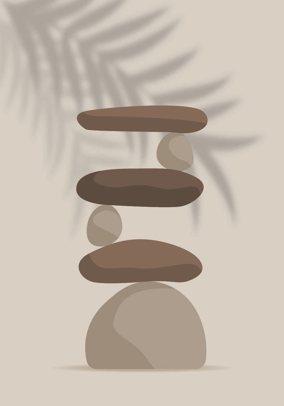 Harmony 2, Zen Balancing Stones and Shadow Poster