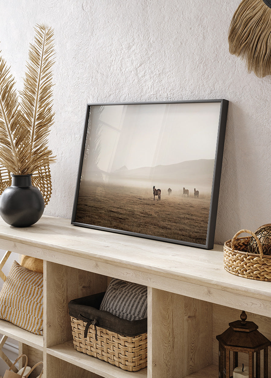 Horses in the Mist Poster